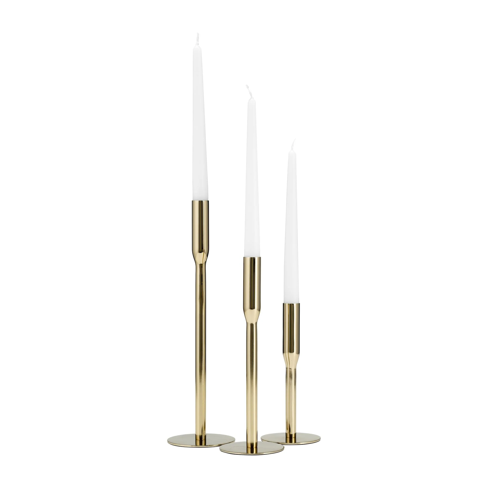 Metal, 11"h Taper Candle Holder, Gold - Image 6