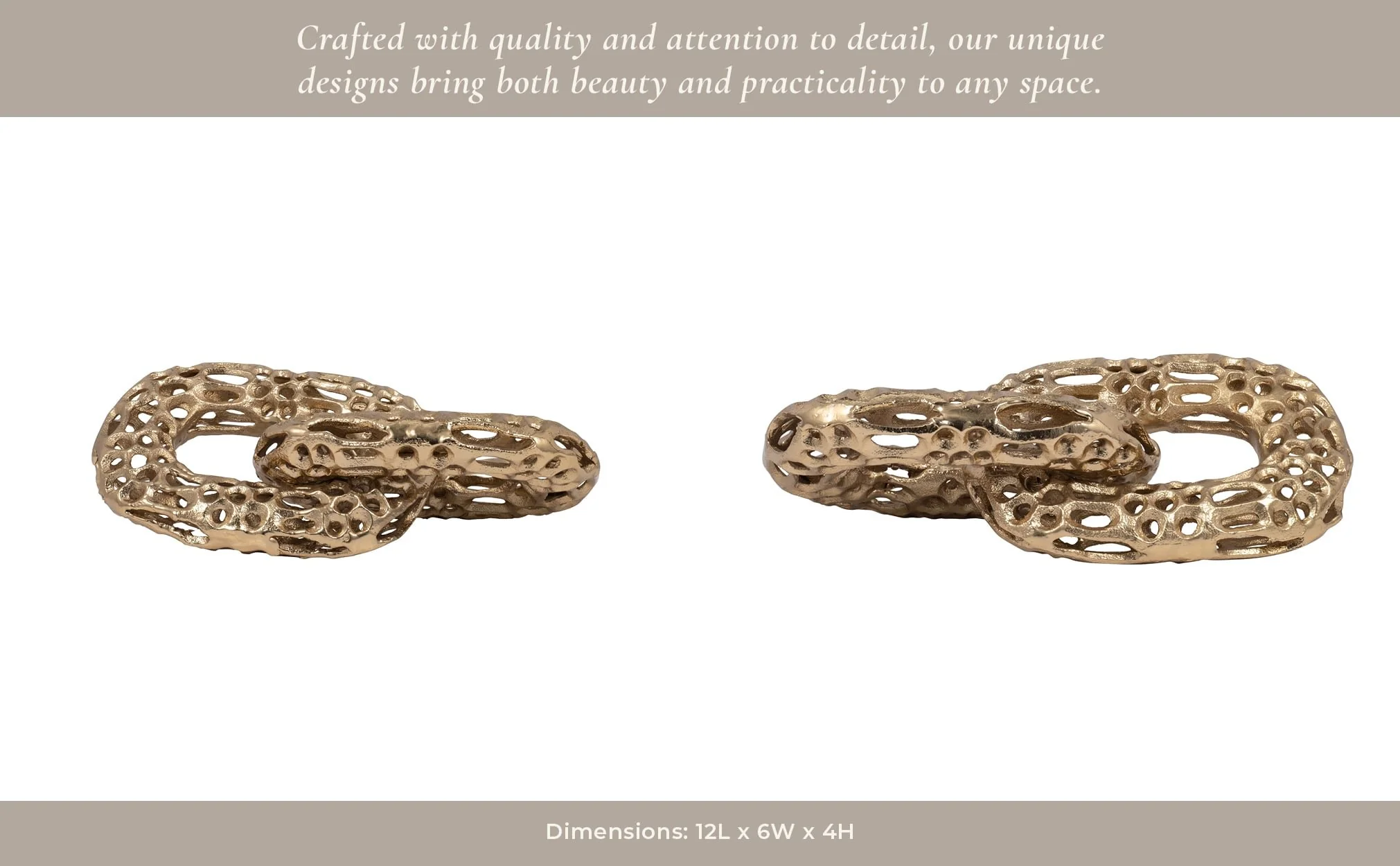 Metal, 12" 2-linked Chains, Gold - Image 11