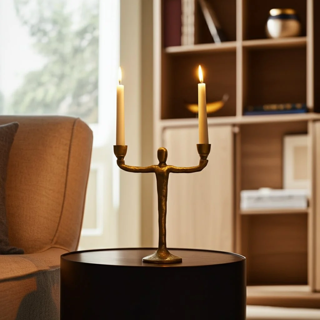 Metal, 12" 2 Taper Candelabra, Gold - Image 13
