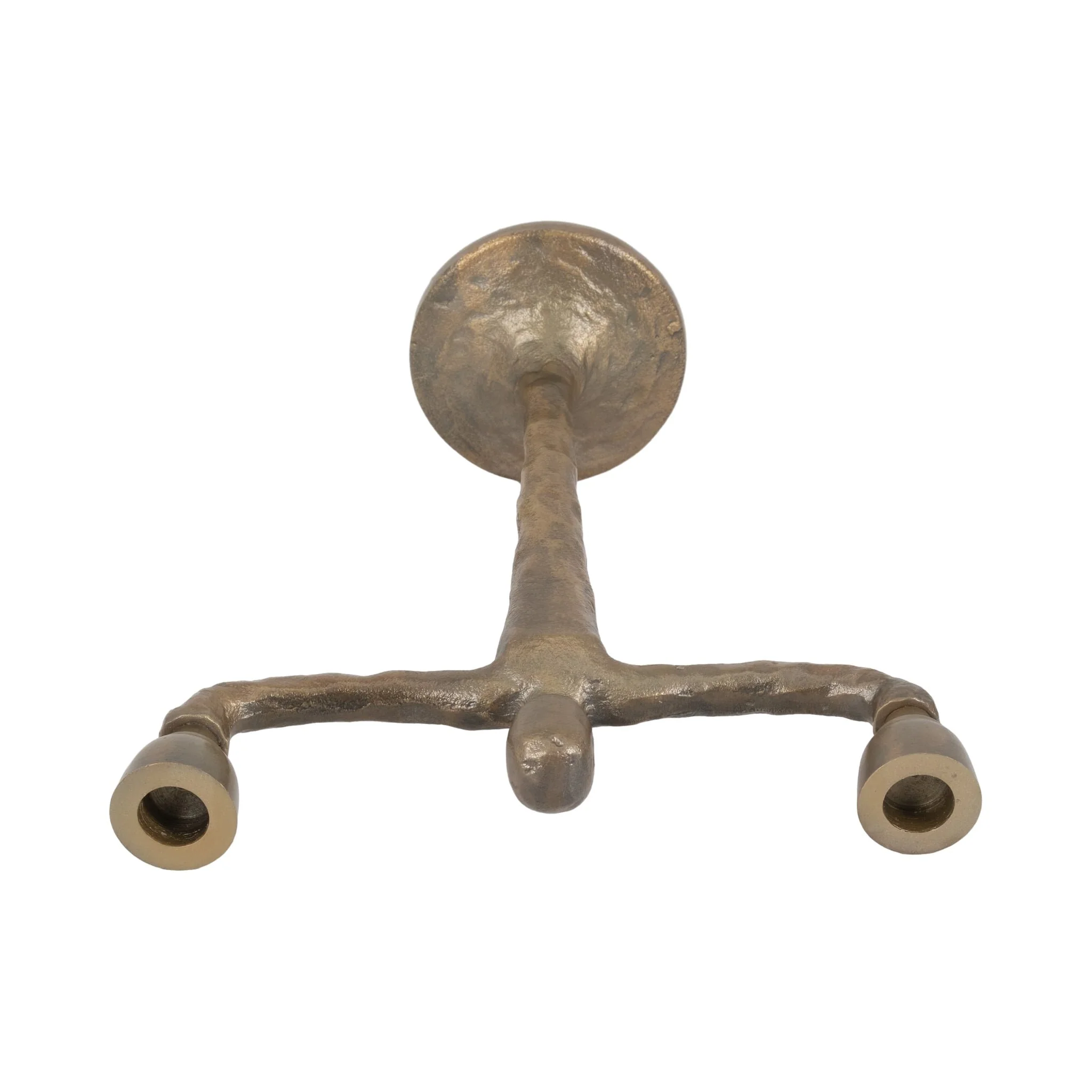Metal, 12" 2 Taper Candelabra, Gold - Image 6