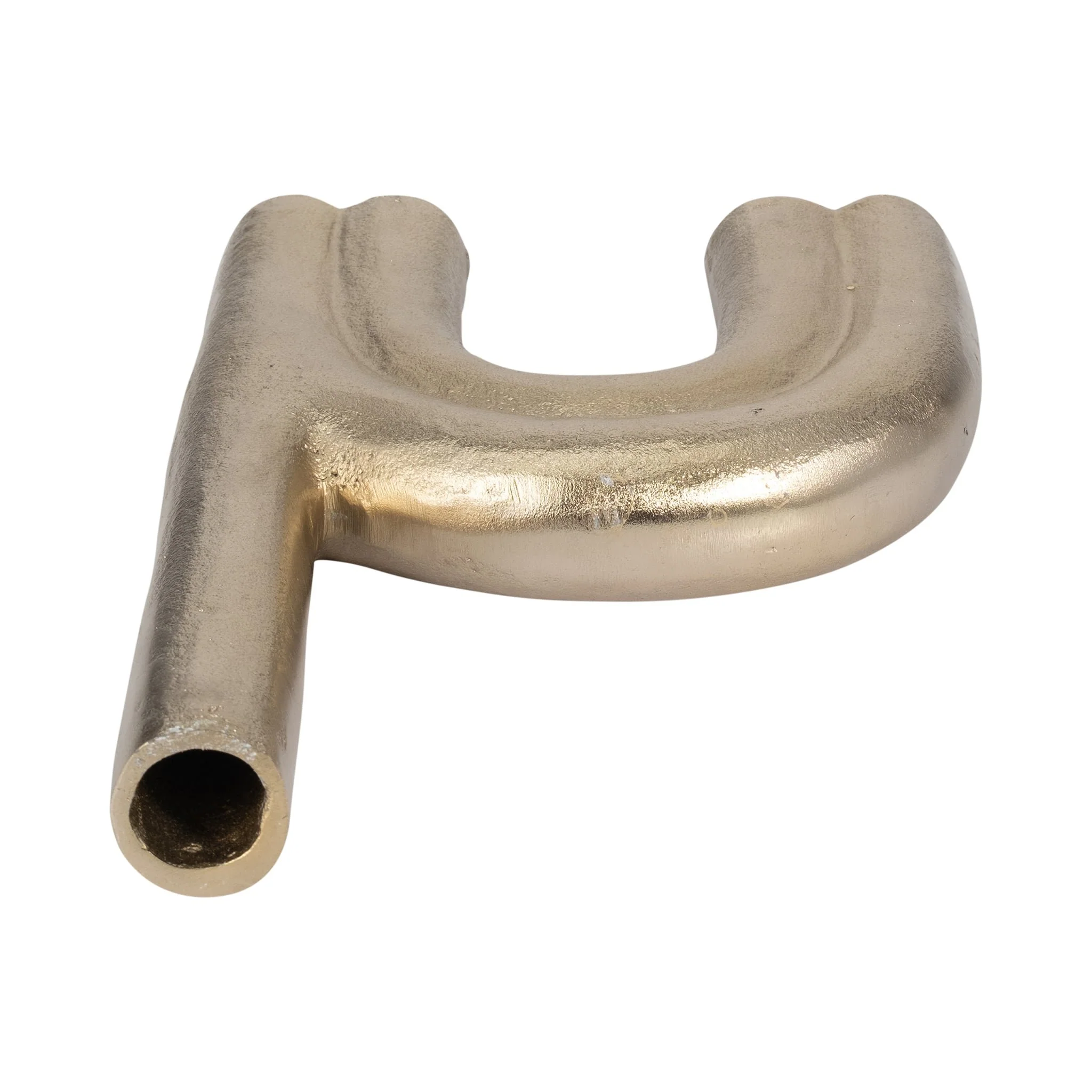 Metal, 12" Double Arch Vase, Champagne - Image 6