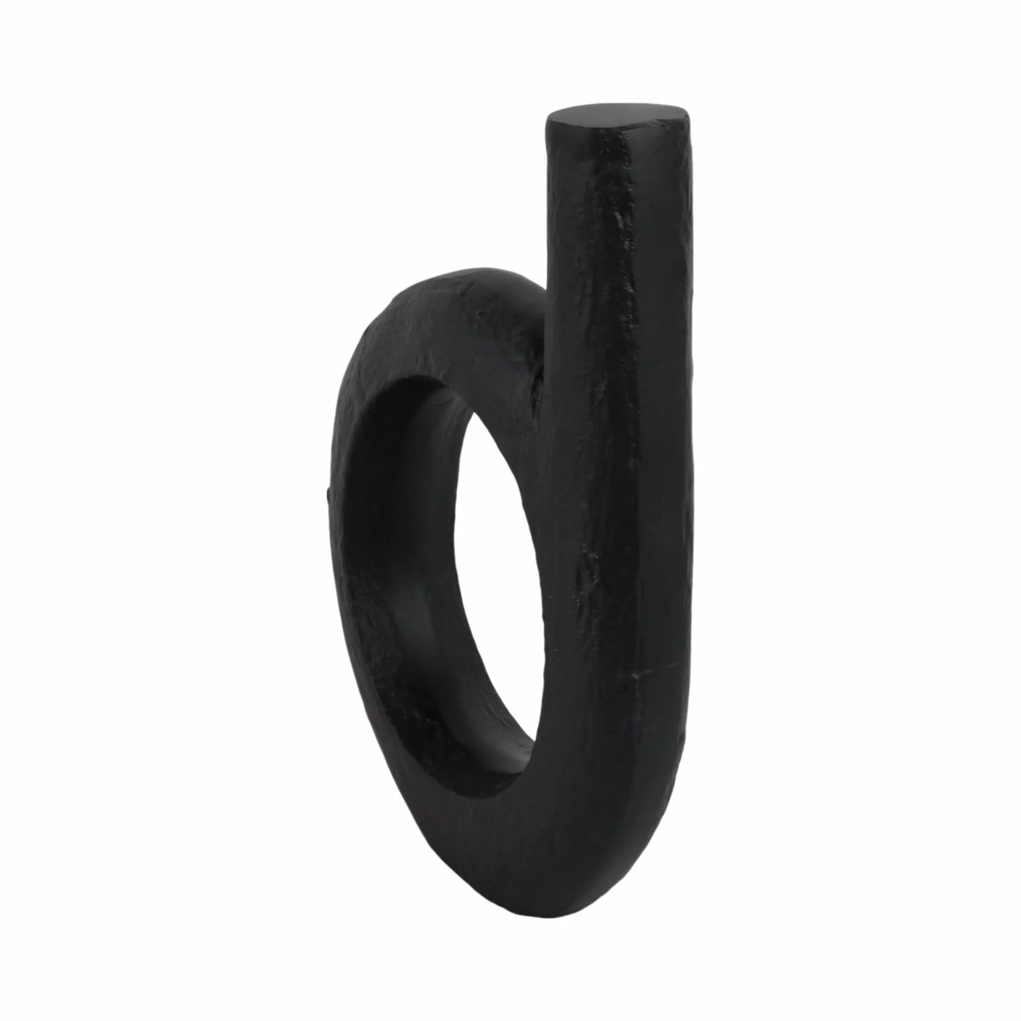 Metal, 12" Looped Sculpture, Black - Image 2