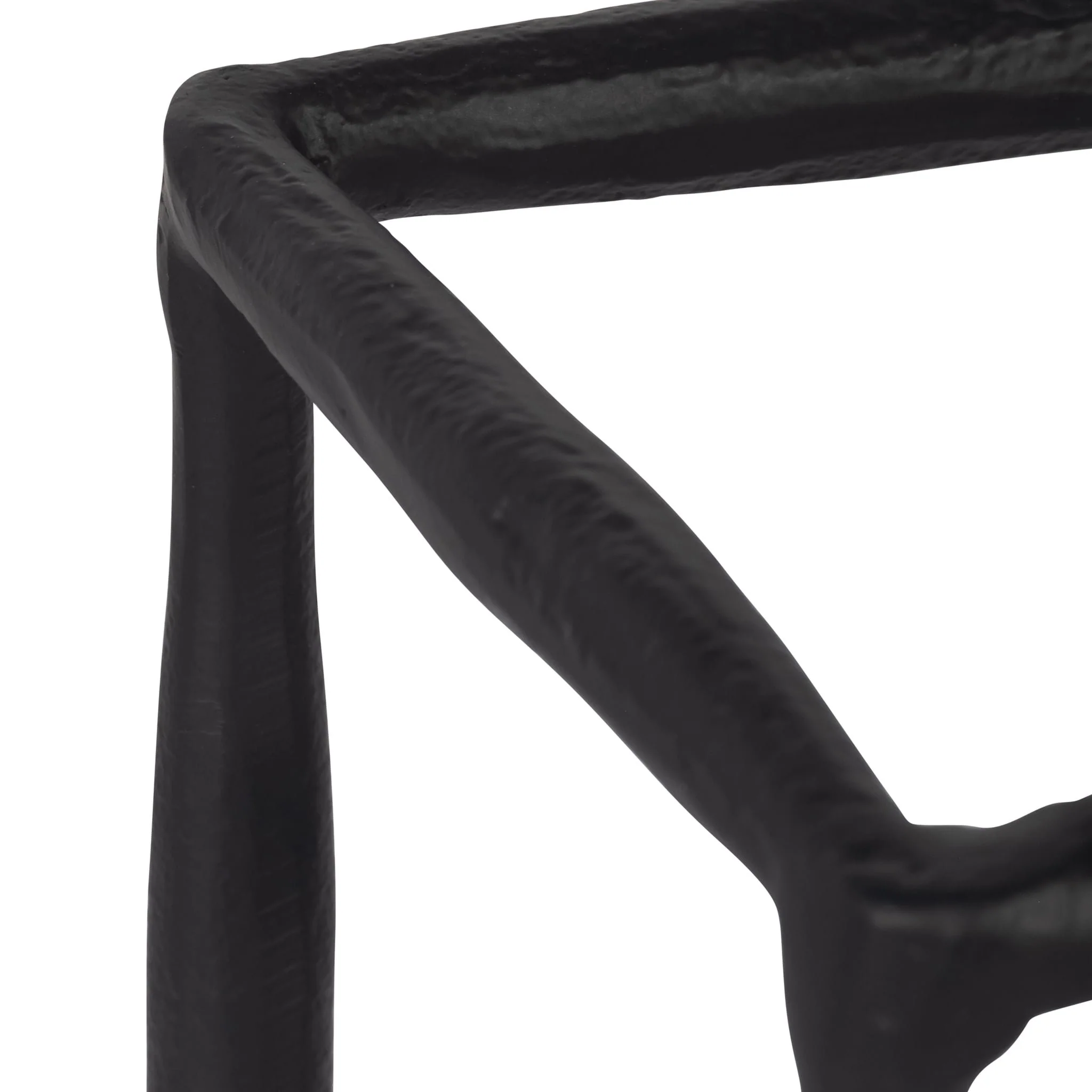 Metal, 12" Open Square Hurricane Holder, Black - Image 5