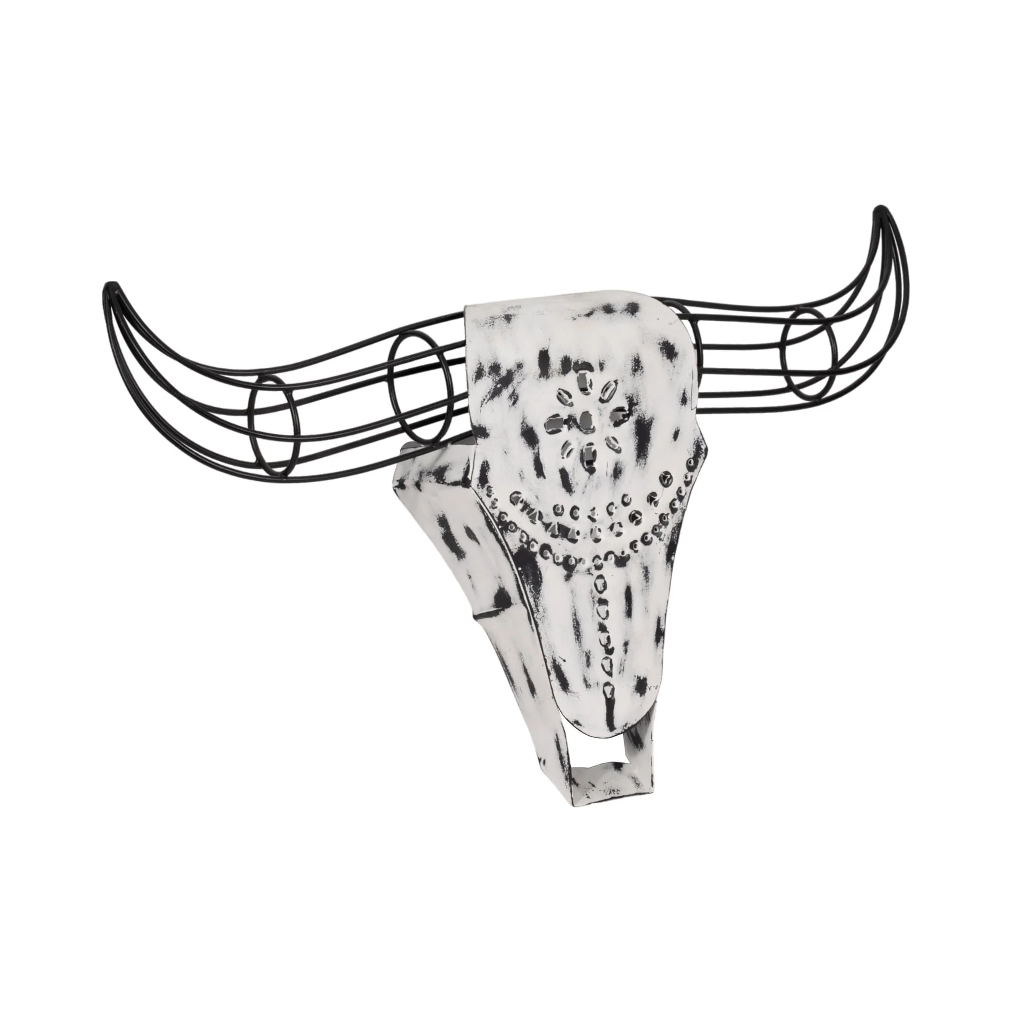 Metal, 12"h Buffalo Wall Accent, Black/white - Image 2
