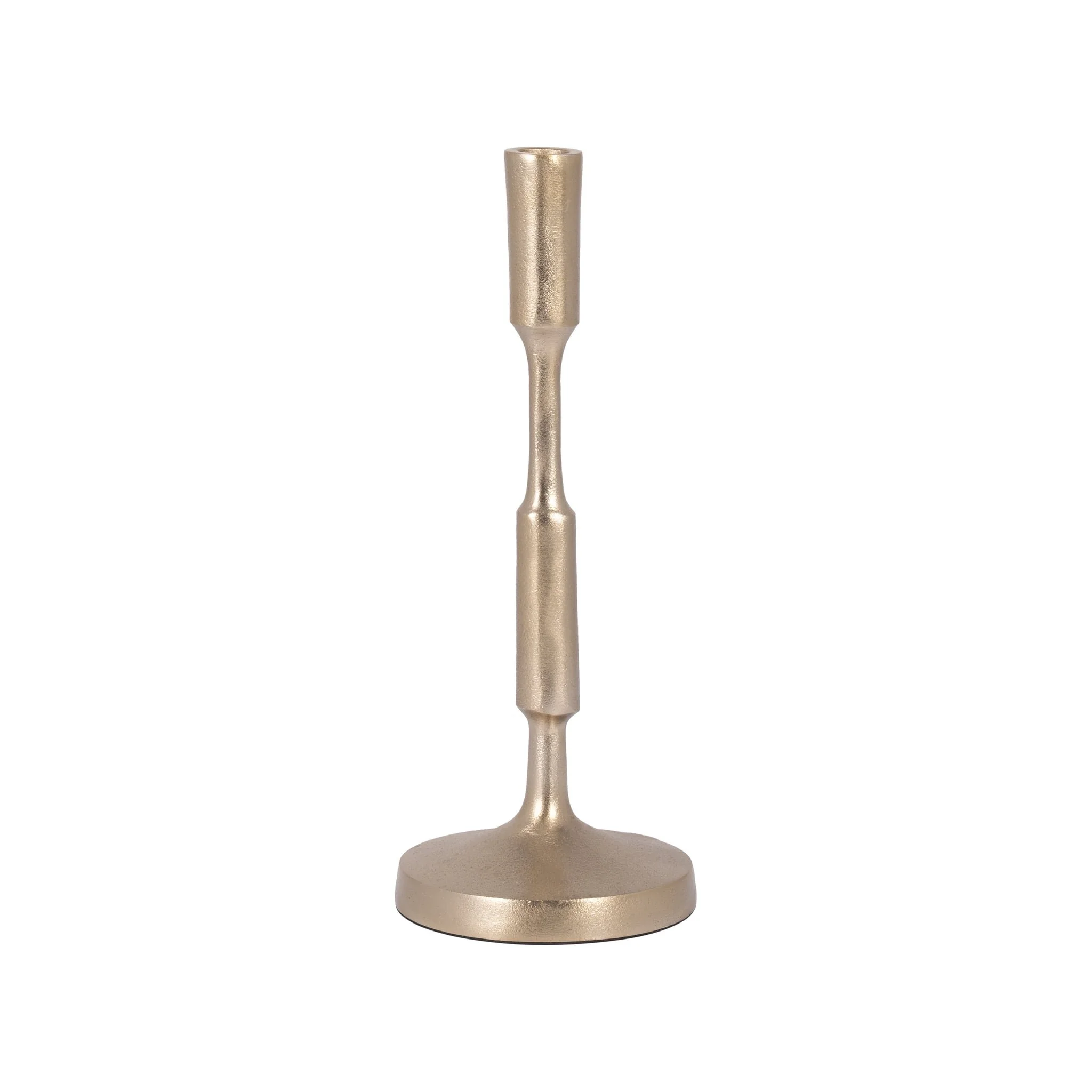 Metal, 12"h Taper Candle Holder, Champagne - Image 2