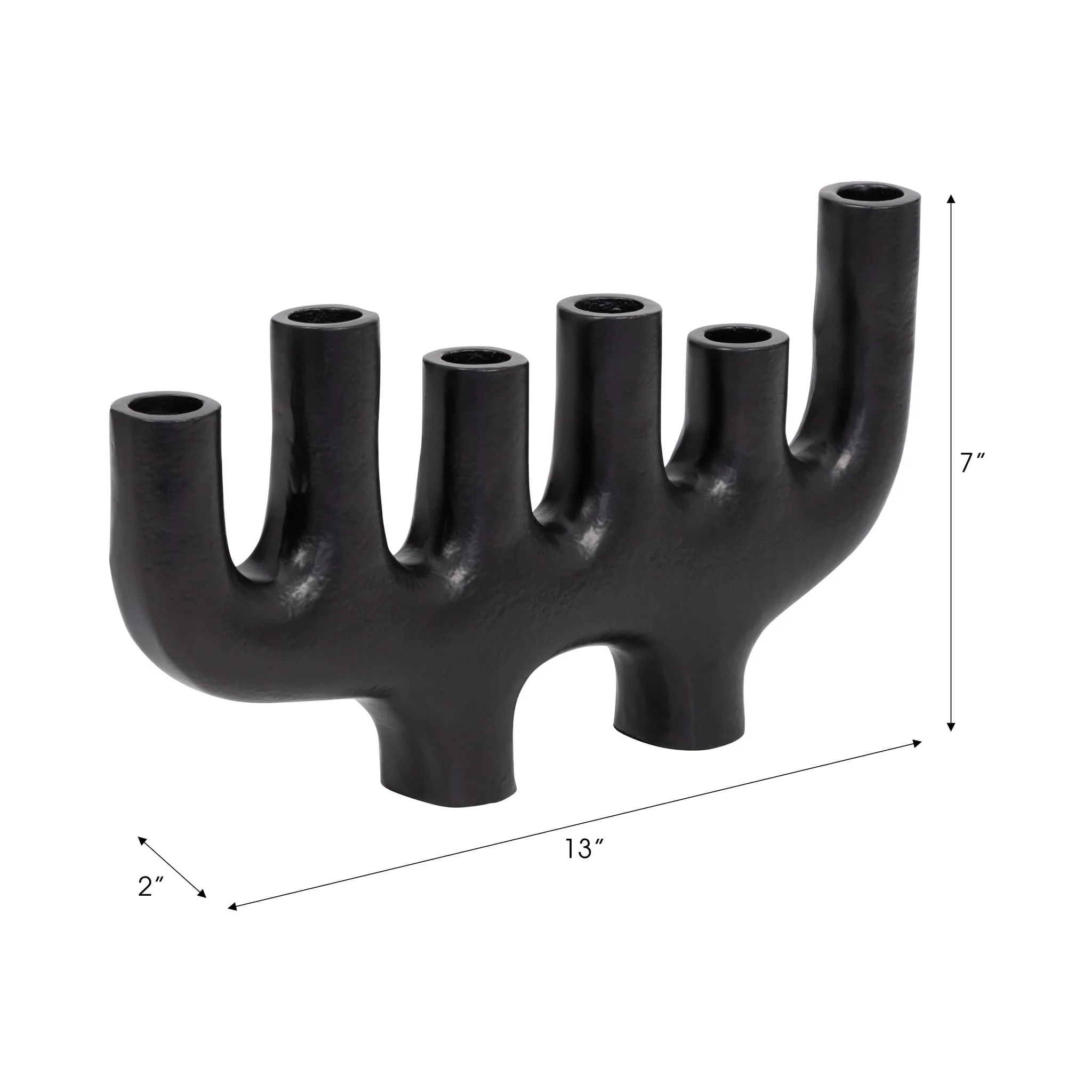 Metal, 13" 6 Taper Candelabra, Black - Image 8