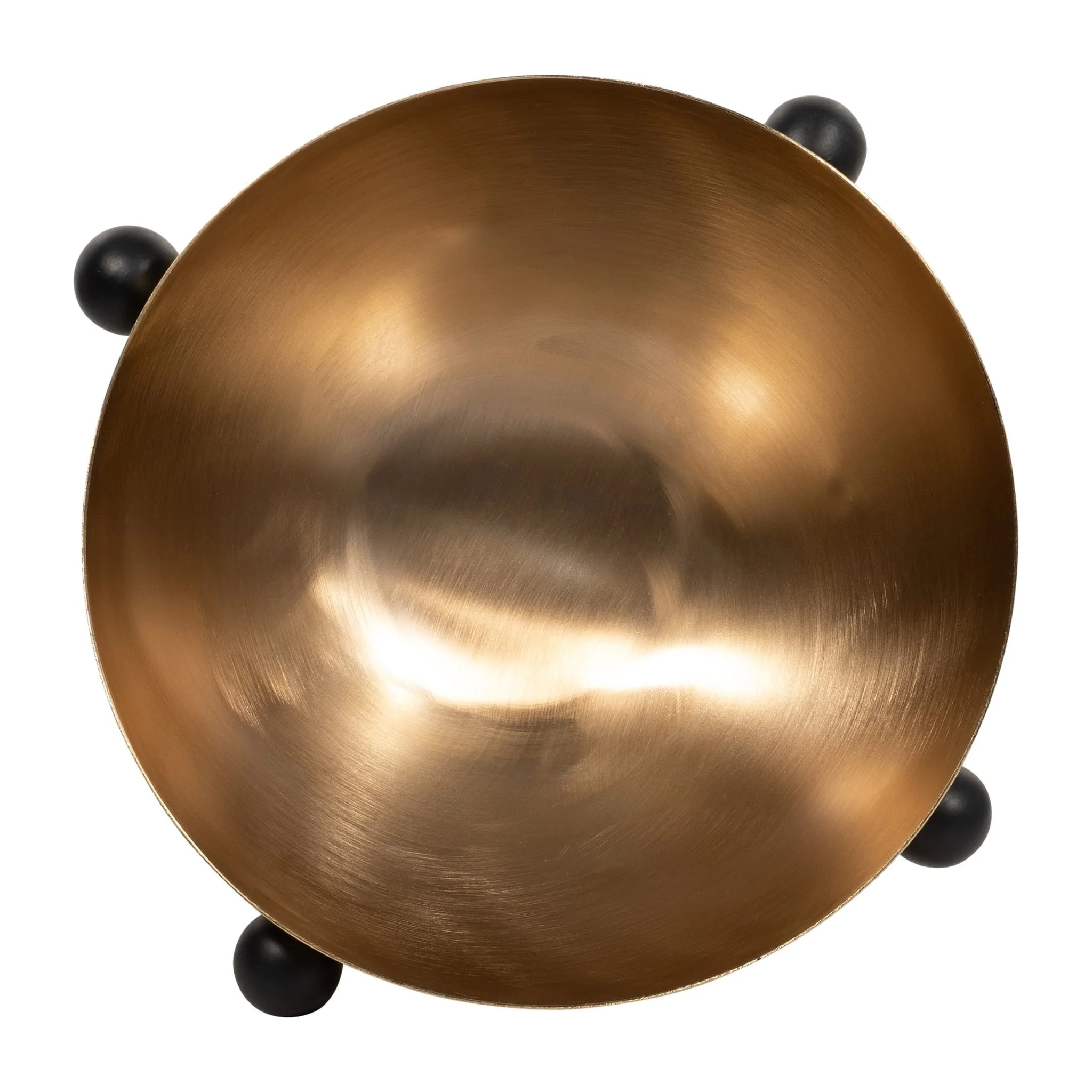 Metal, 13" Bubble Bowl, Gold/black - Image 6