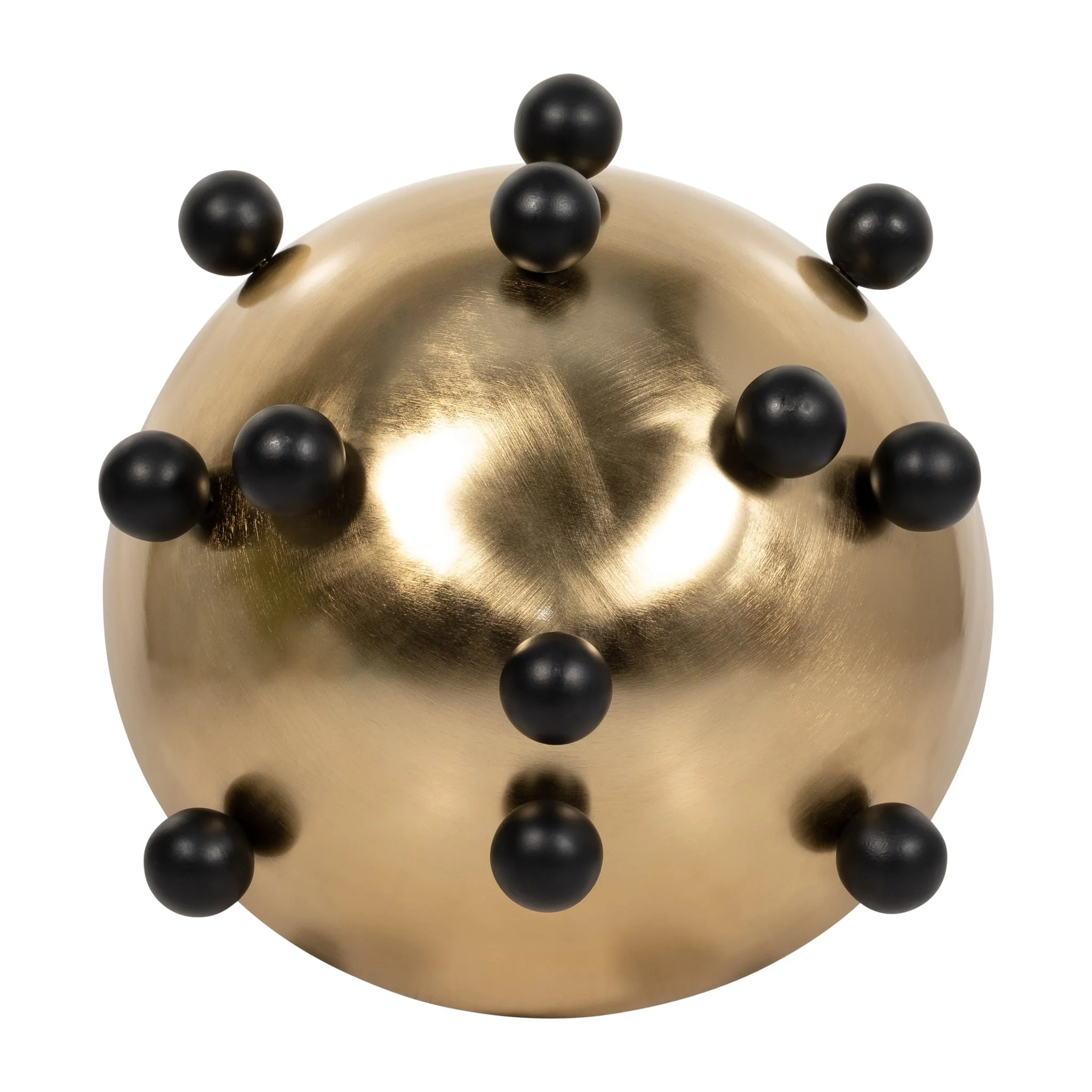 Metal, 13" Bubble Bowl, Gold/black - Image 7
