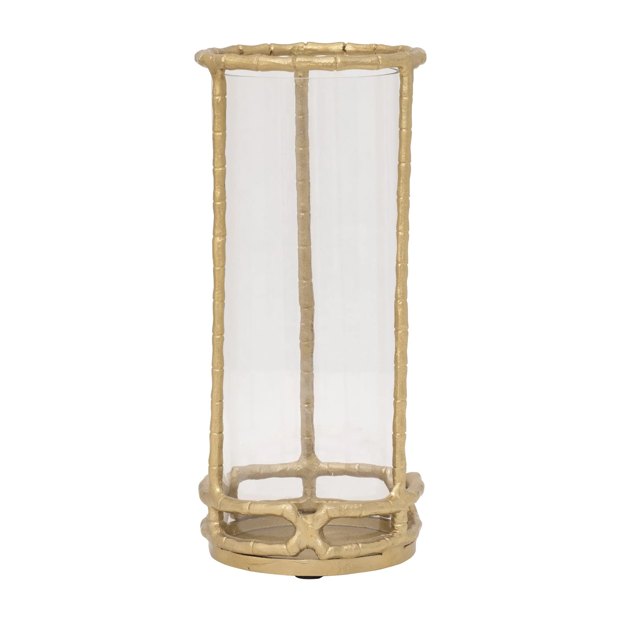 Metal, 13" Hurricane Holder, Gold - Image 2