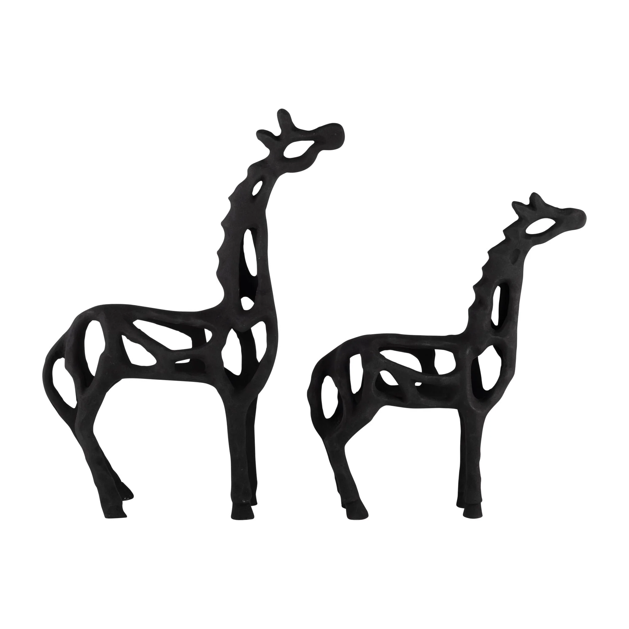 Metal,13"h,giraffe Illusion Sculpture,black - Image 7