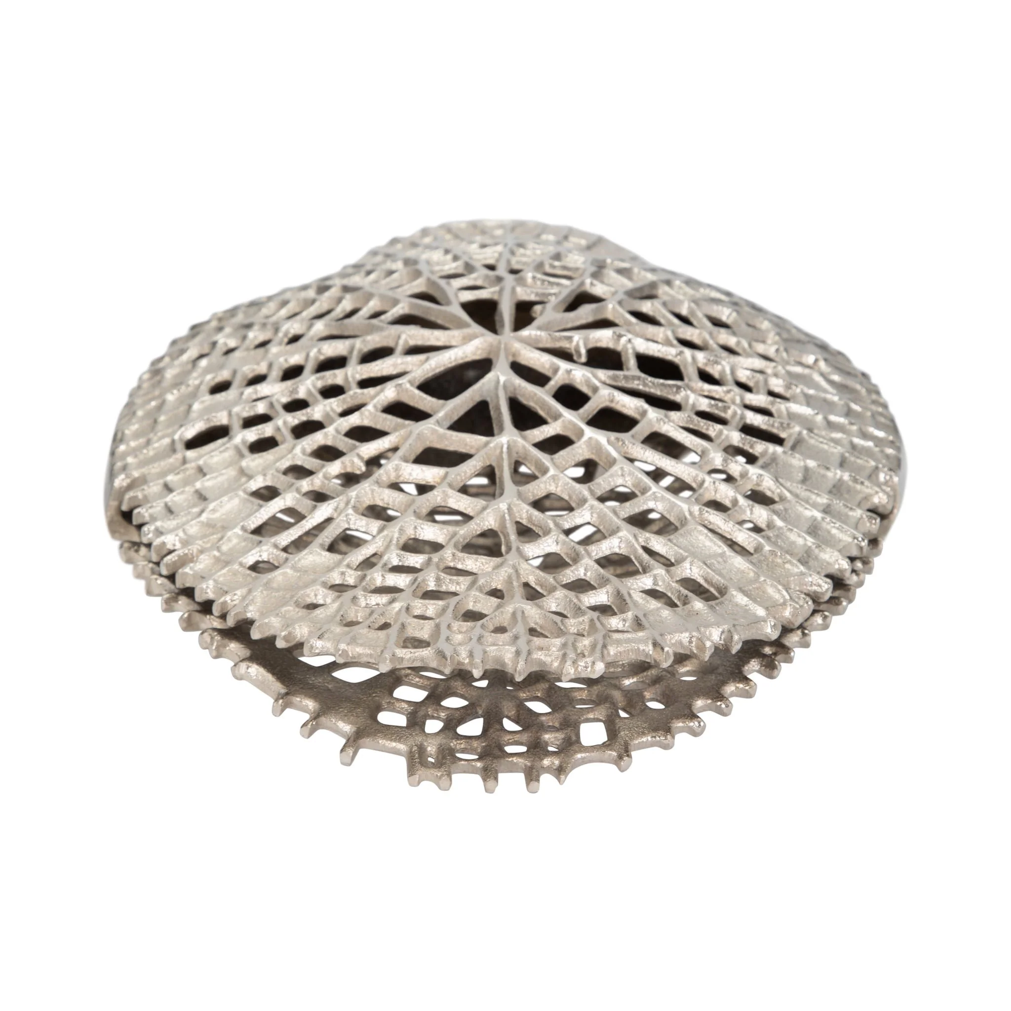 Metal, 14" Contemporary Vase, Silver - Image 6