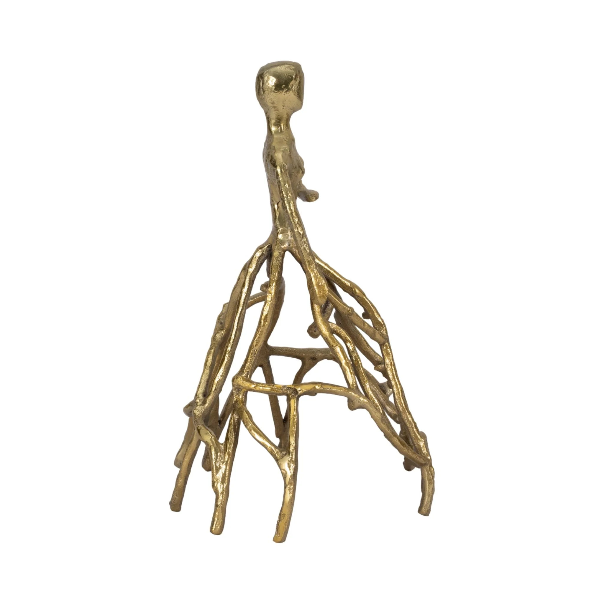 Metal, 14" Dancing Lady, Gold - Image 3