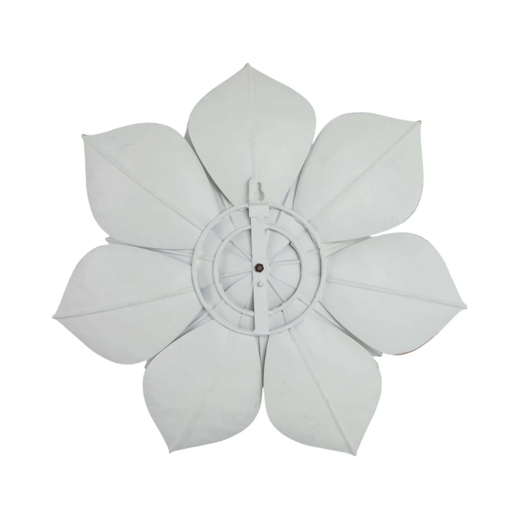 Metal 14" Lotus Wall Deco, White/gold - Image 7