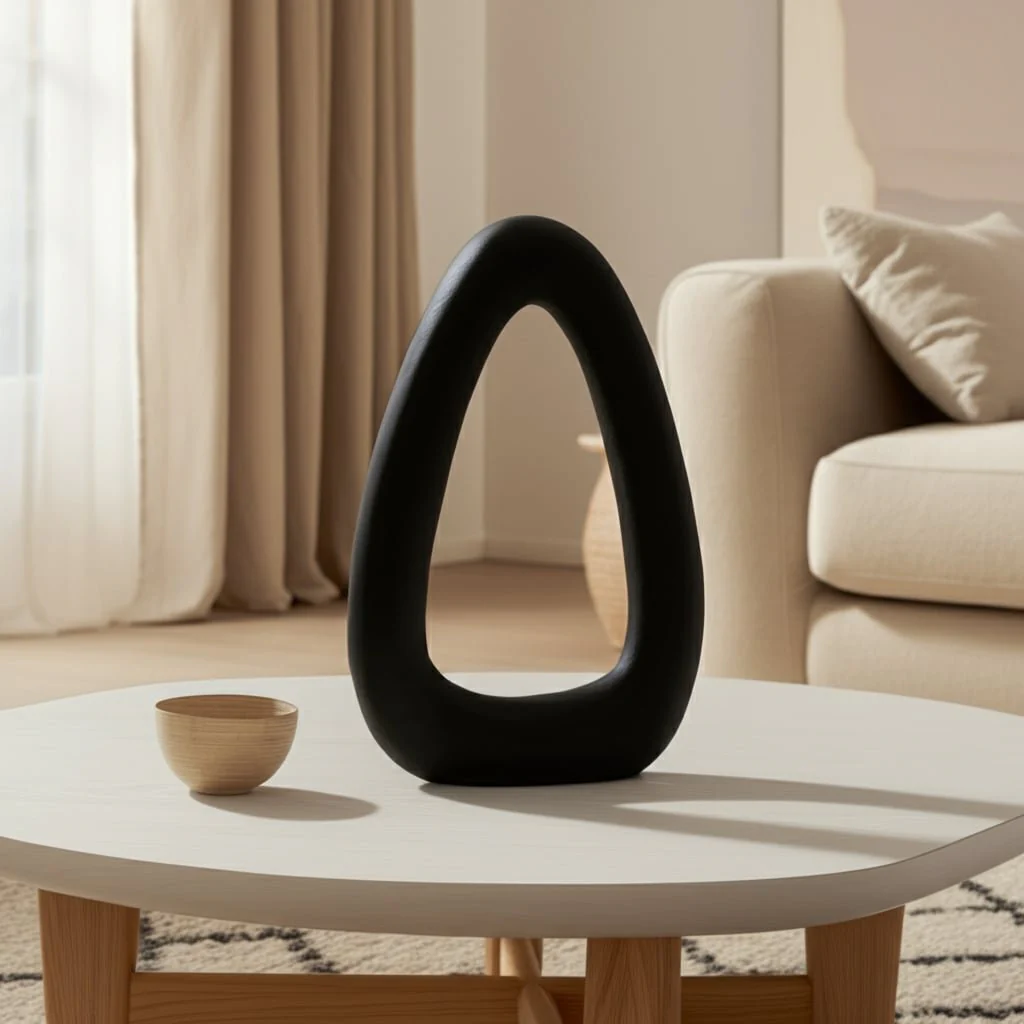 Metal, 14" Open Cut Out Sculpture, Black - Image 12
