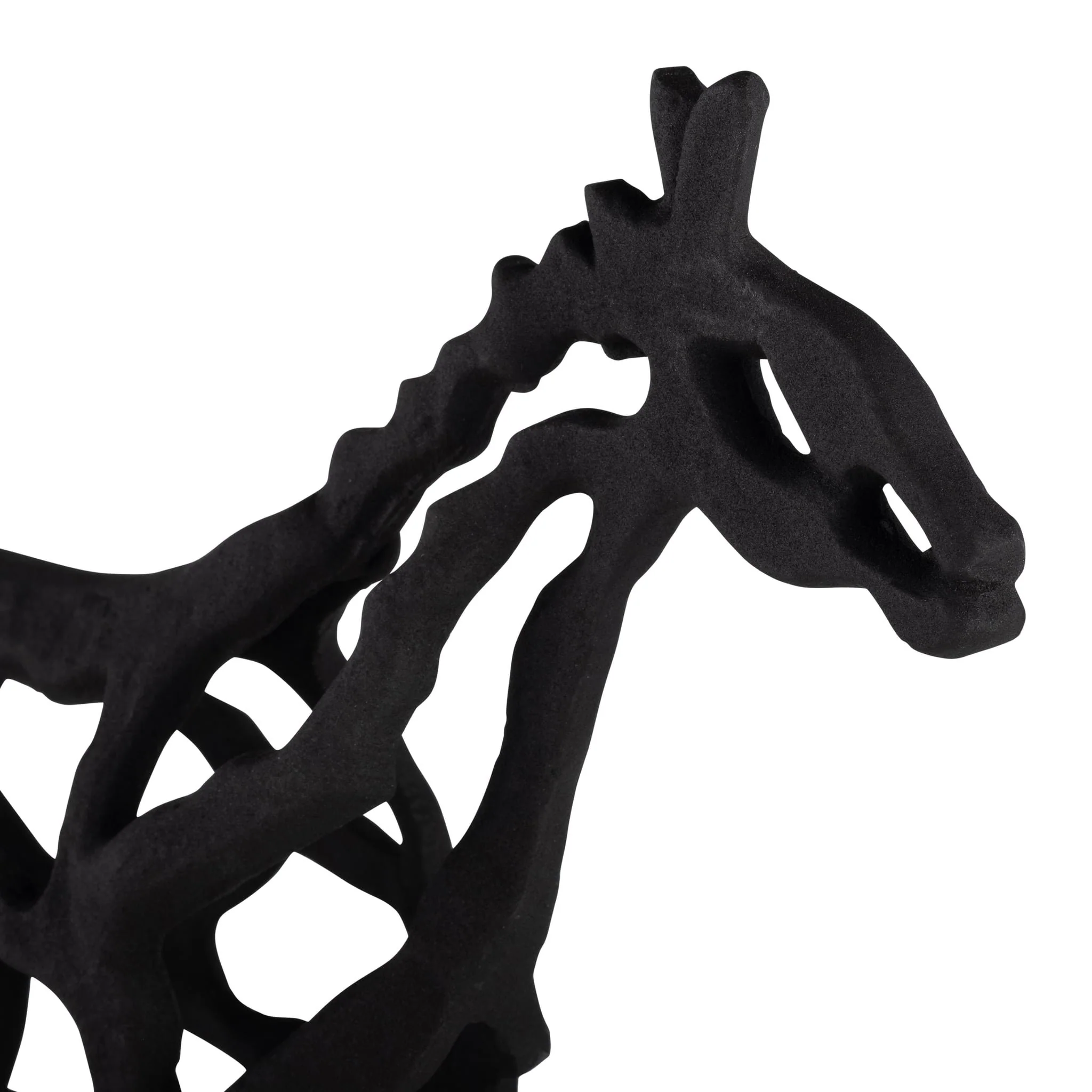 Metal,14"h, Horse Illusion Sculpture,black - Image 4