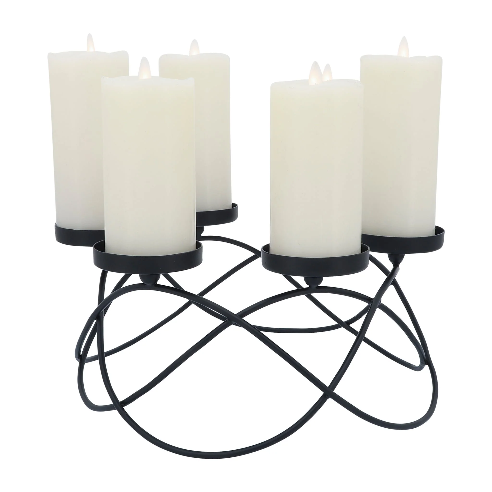 Metal, 14"l 6-pillar Holders, Black - Image 2