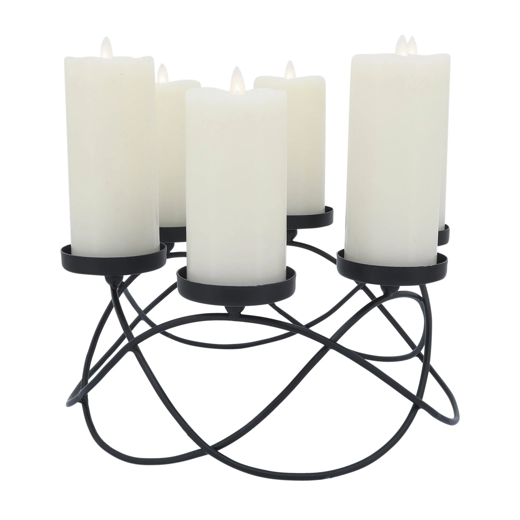 Metal, 14"l 6-pillar Holders, Black - Image 6