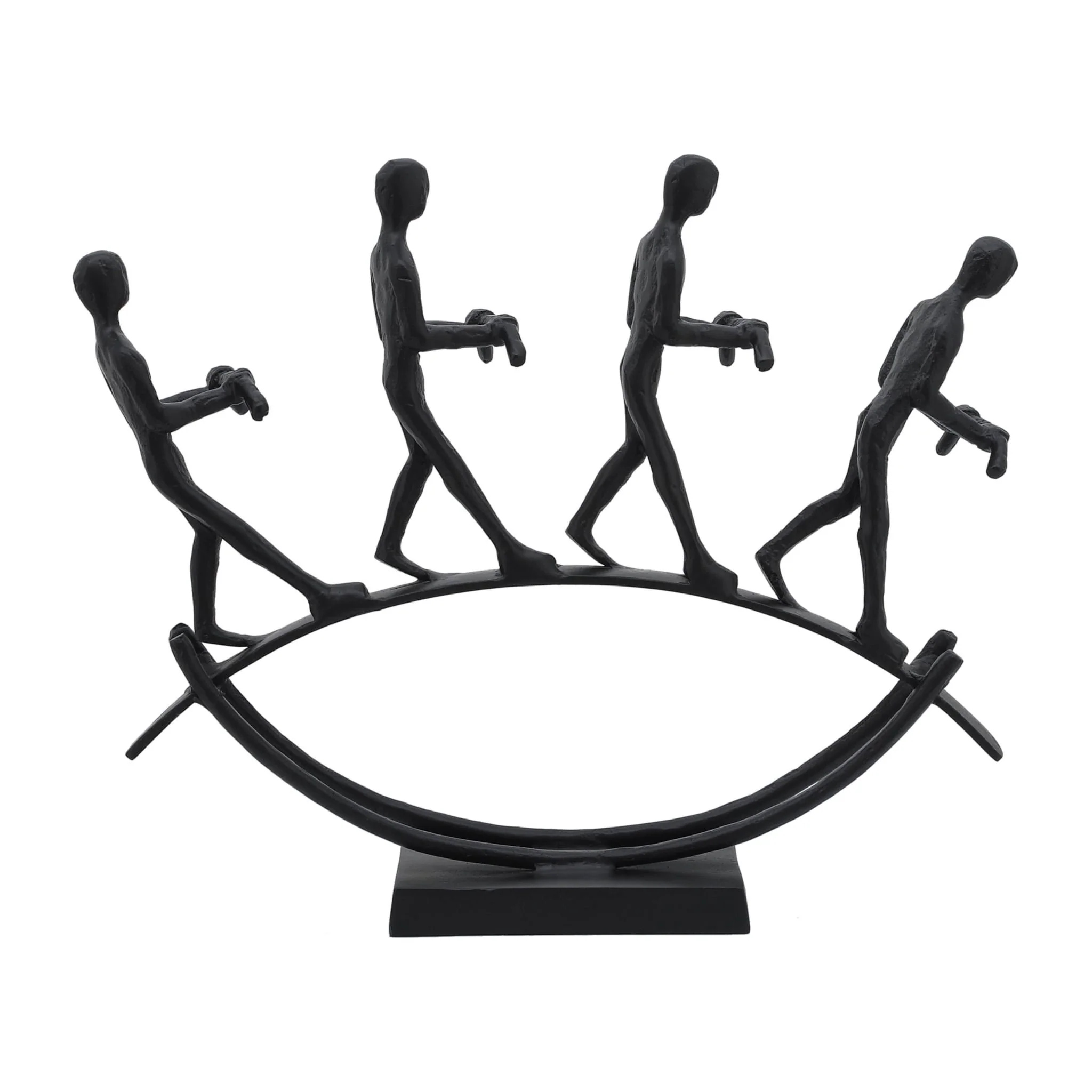 Metal, 15" 4 Men Balancing Act, Black - Image 2