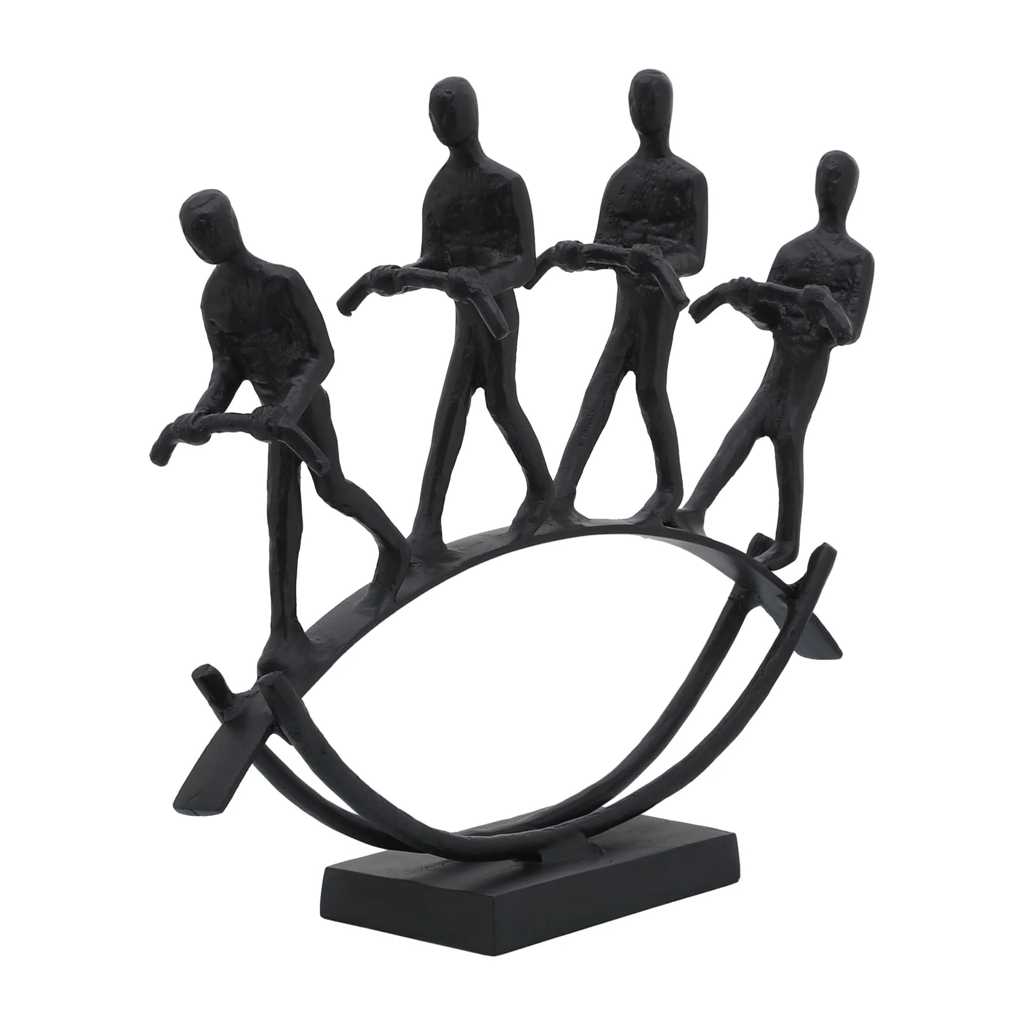 Metal, 15" 4 Men Balancing Act, Black - Image 4