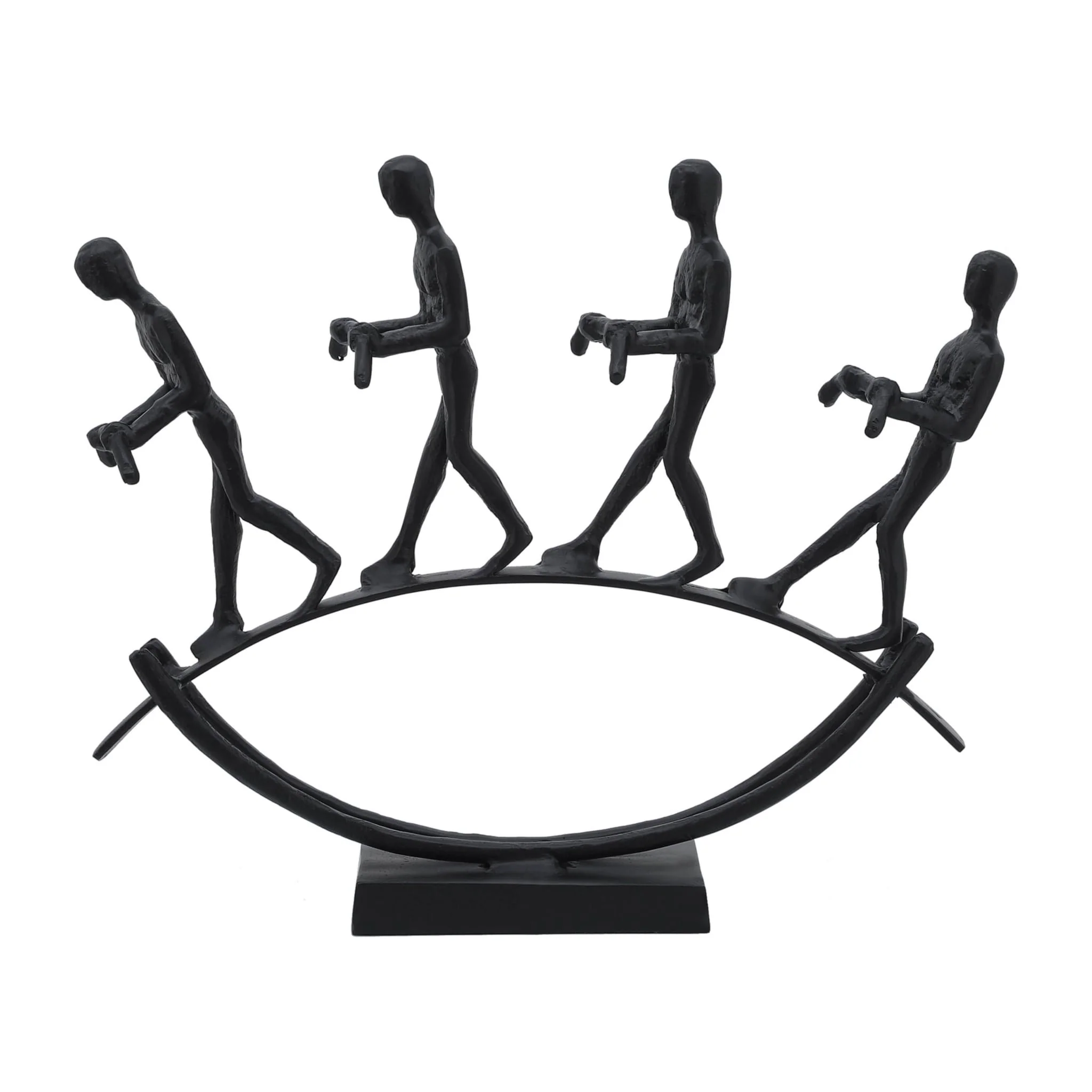 Metal, 15" 4 Men Balancing Act, Black - Image 5