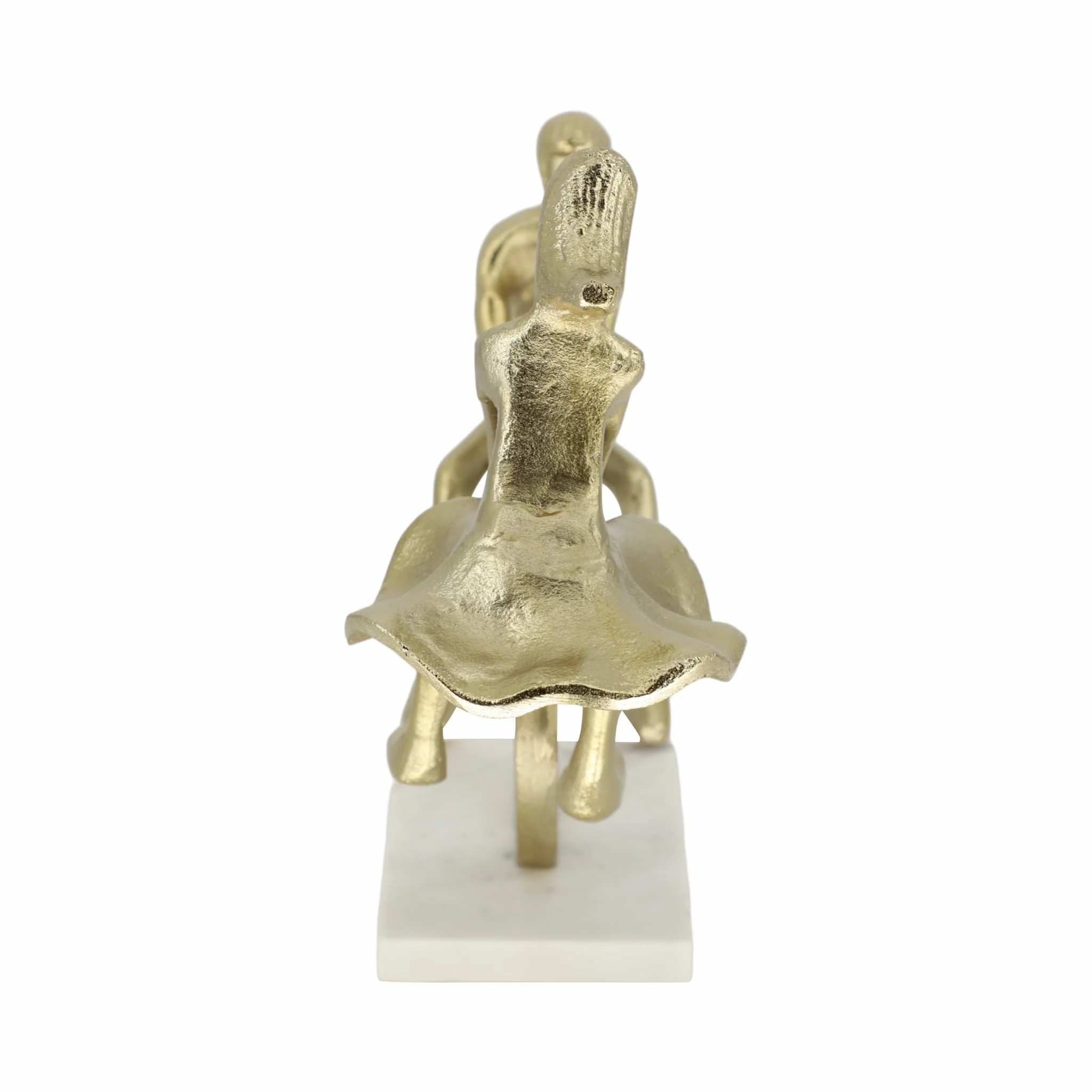 Metal, 15" Couple On See-saw, Gold - Image 3