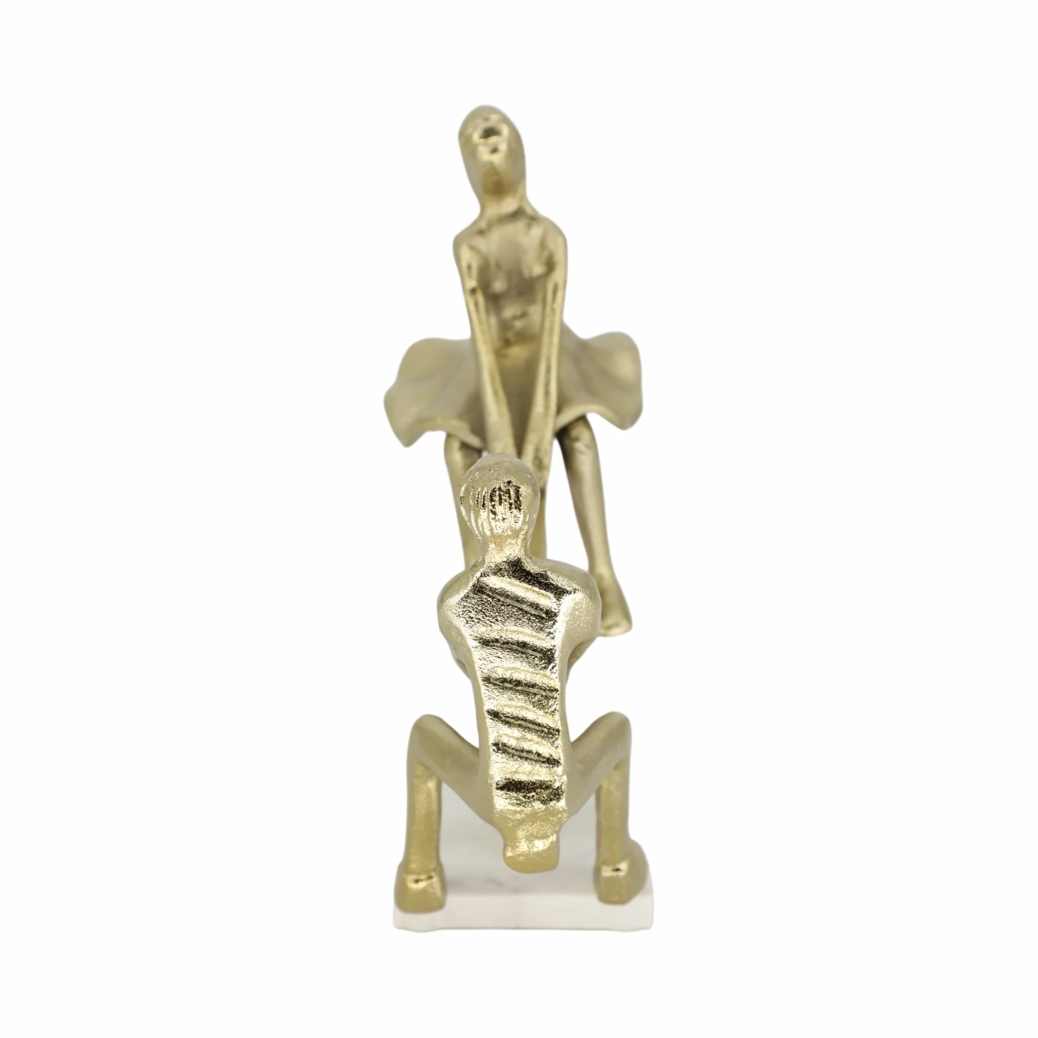 Metal, 15" Couple On See-saw, Gold - Image 5