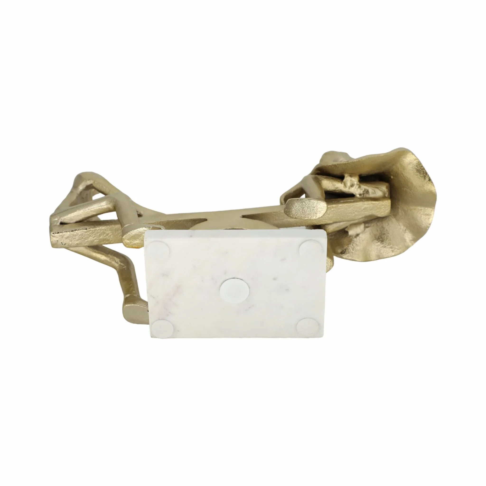 Metal, 15" Couple On See-saw, Gold - Image 7