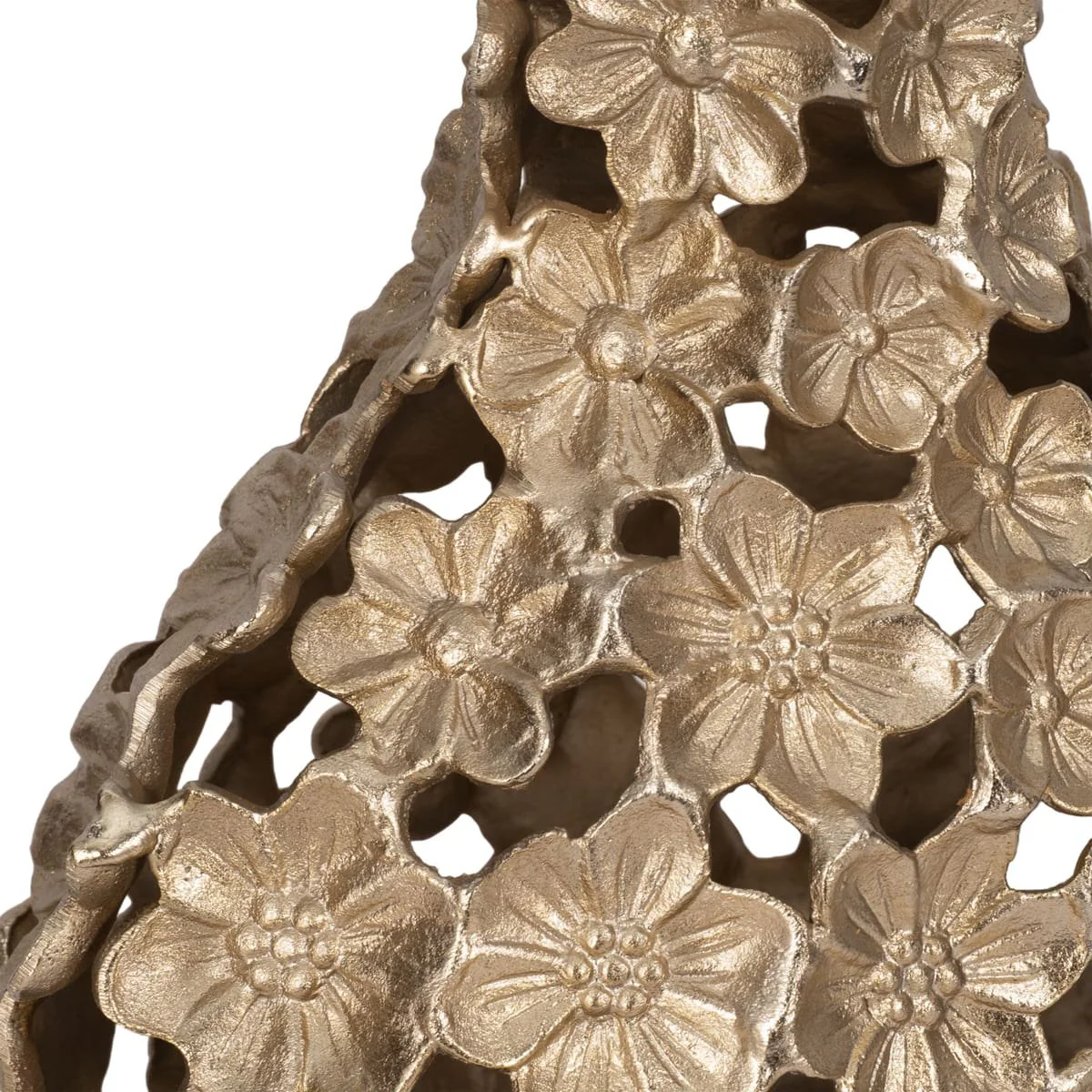 Metal, 15" Cut-out Flower Vase, Champagne - Image 5