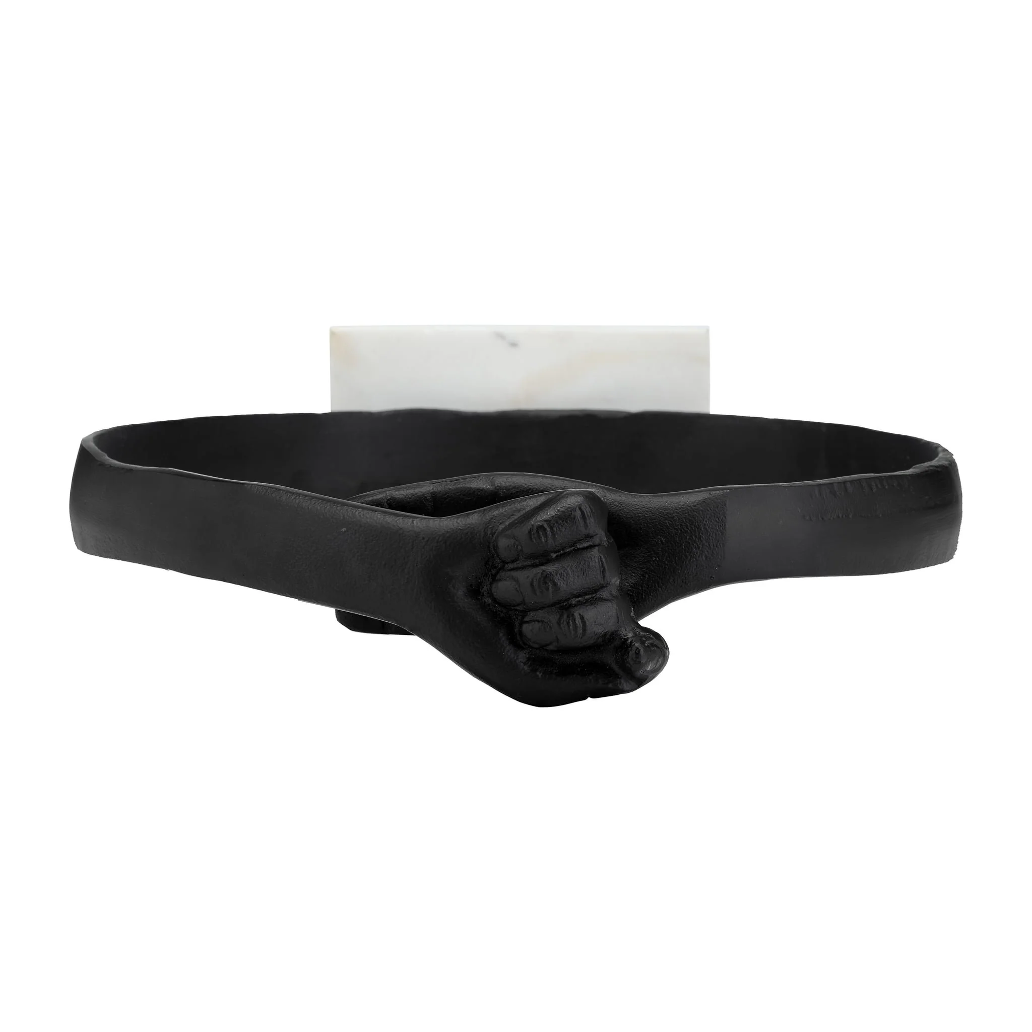 Metal,15" Hand Ring On Base Sculpt ,black/white - Image 7