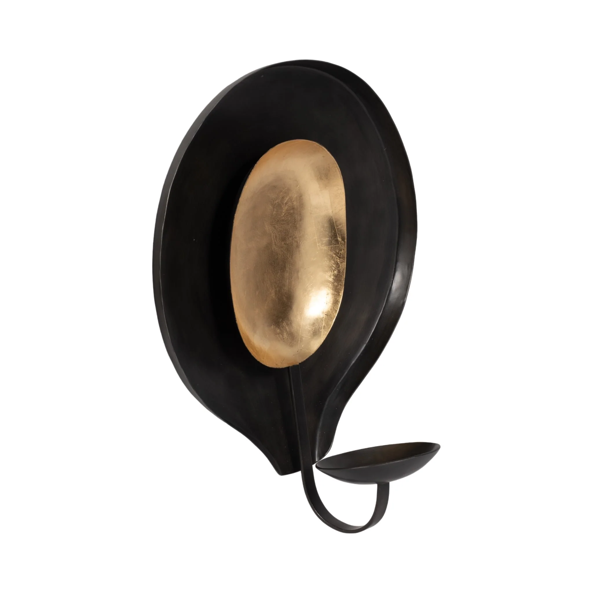 Metal, 15" Round Votive Holder, Black/gold - Image 3