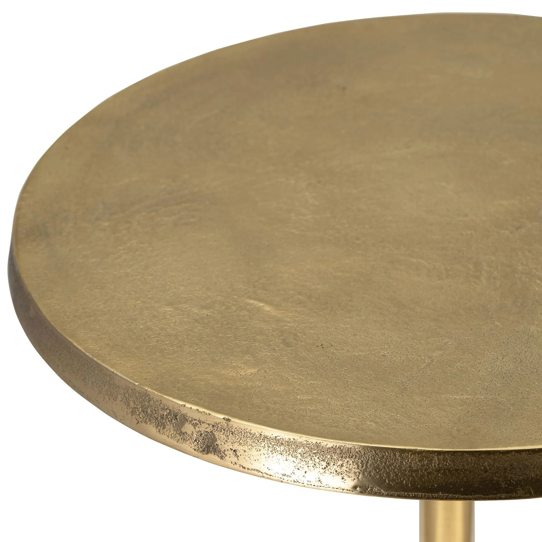 Metal, 15"d/24"h, Gold Pineapple Side Table, Kd - Image 4
