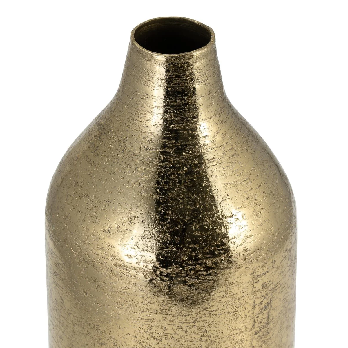 Metal, 15"h Cylinder Vase, Gold - Image 3