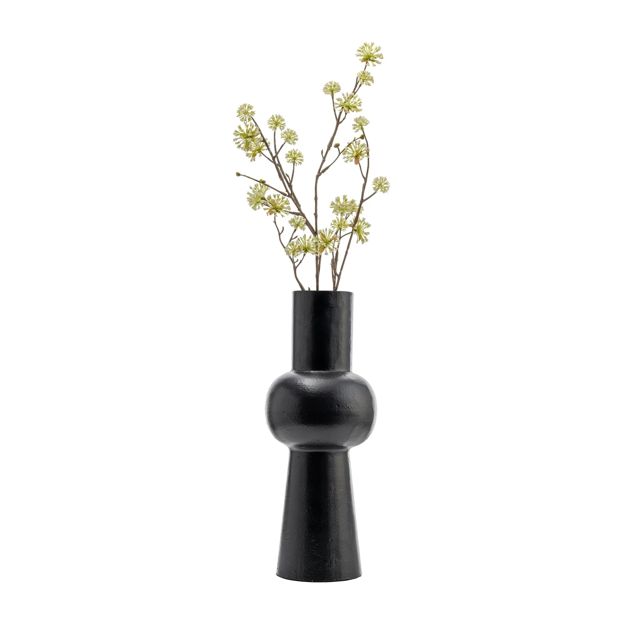 Metal,15"h, Mid Ellipsoid  Vase,black - Image 2