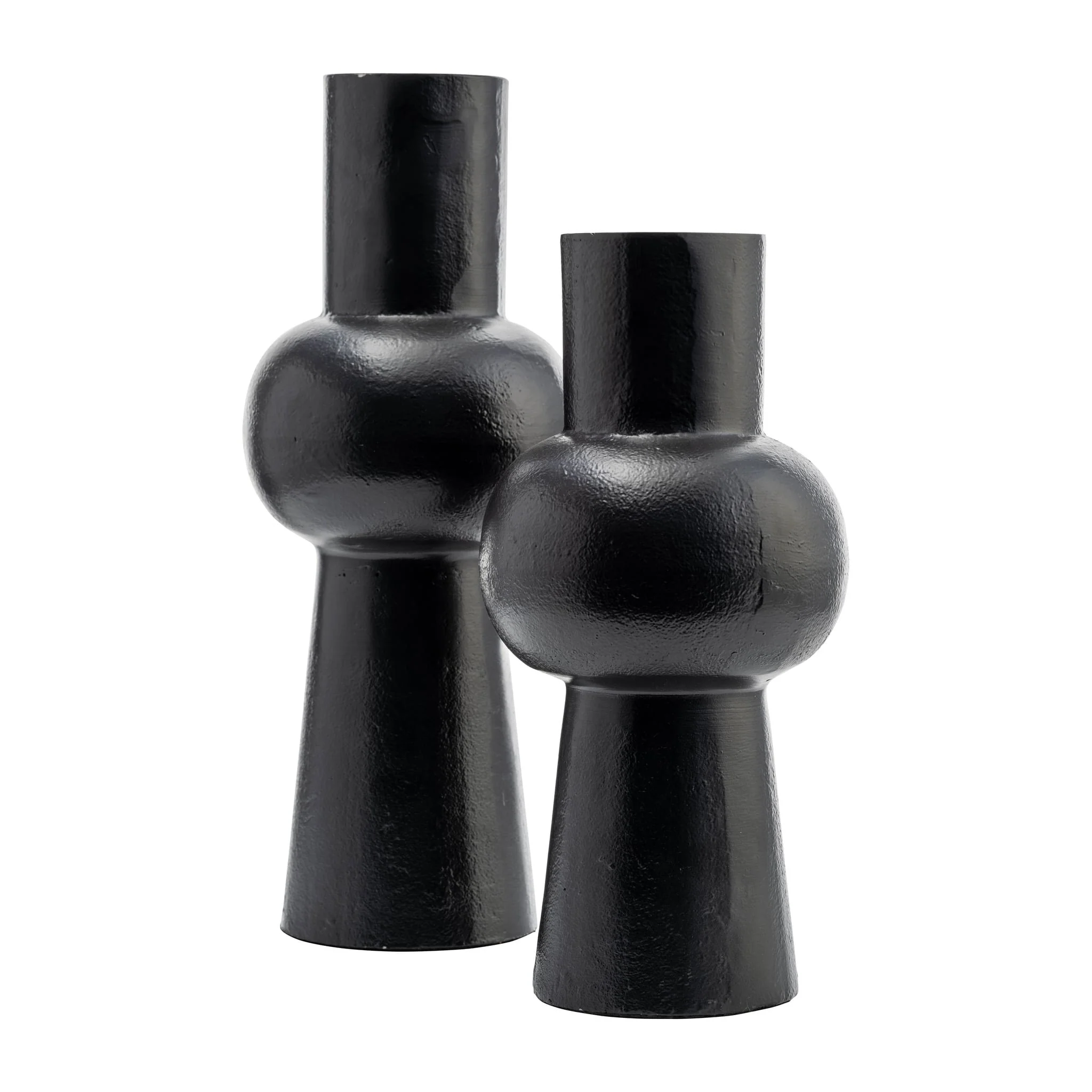 Metal,15"h, Mid Ellipsoid  Vase,black - Image 5