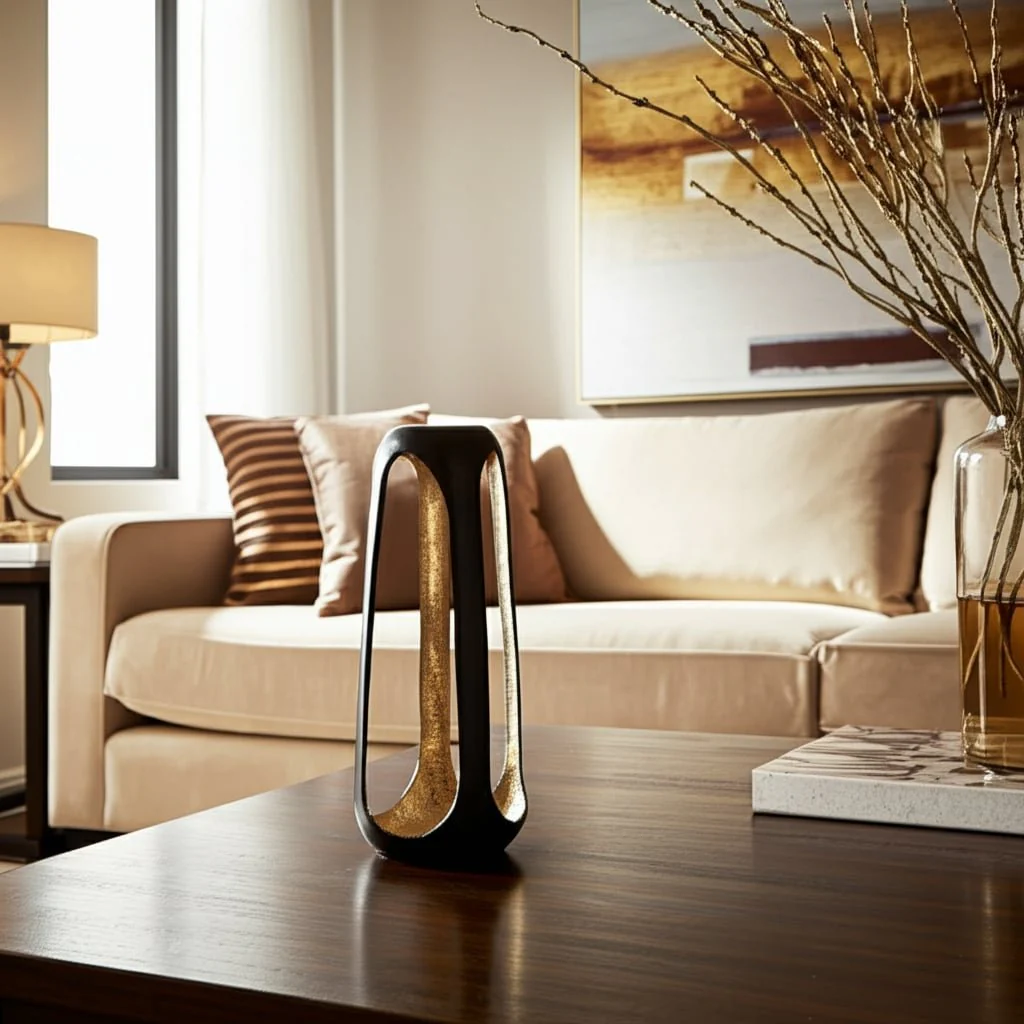 Metal,15"h,open Vase,matte Black - Image 6