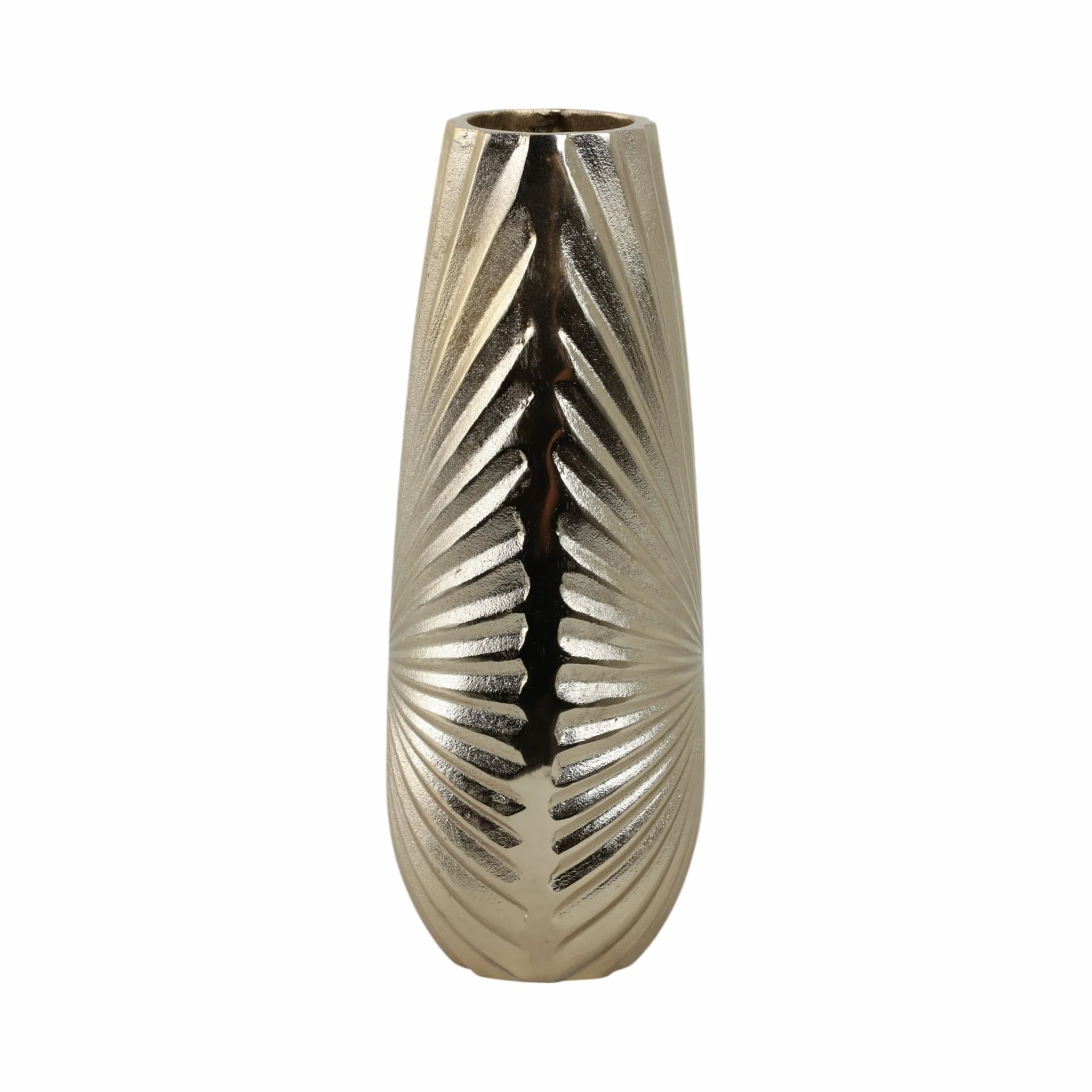 Metal, 16" Burst Vase, Champagne - Image 3