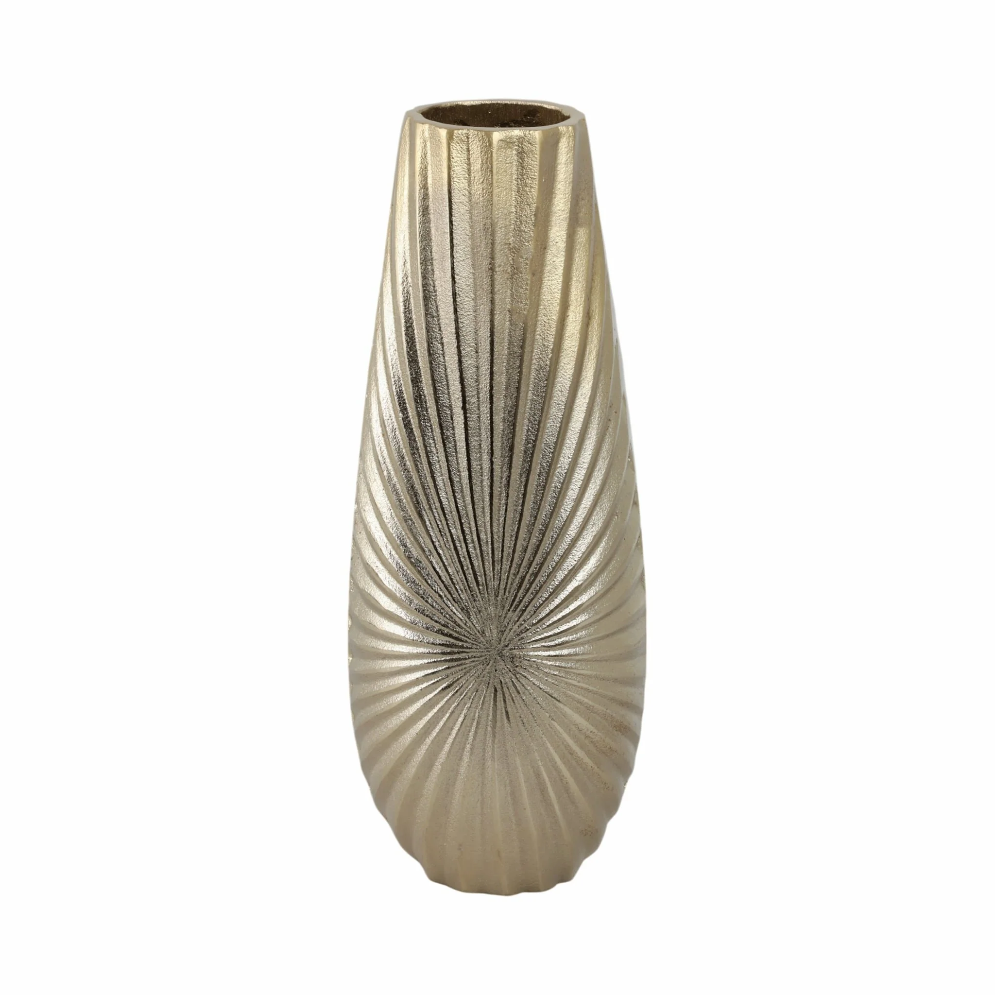 Metal, 16" Burst Vase, Champagne - Image 4