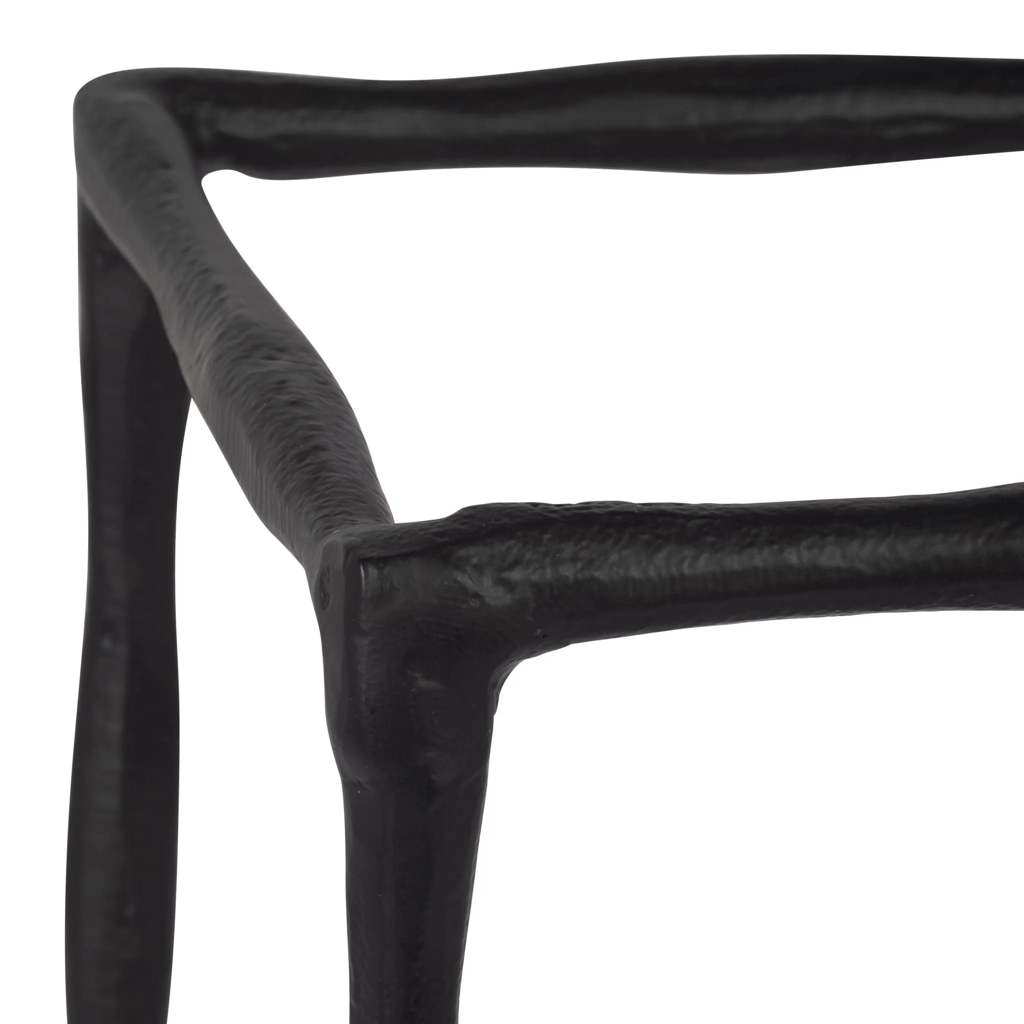Metal, 16" Open Square Hurricane Holder, Black - Image 5