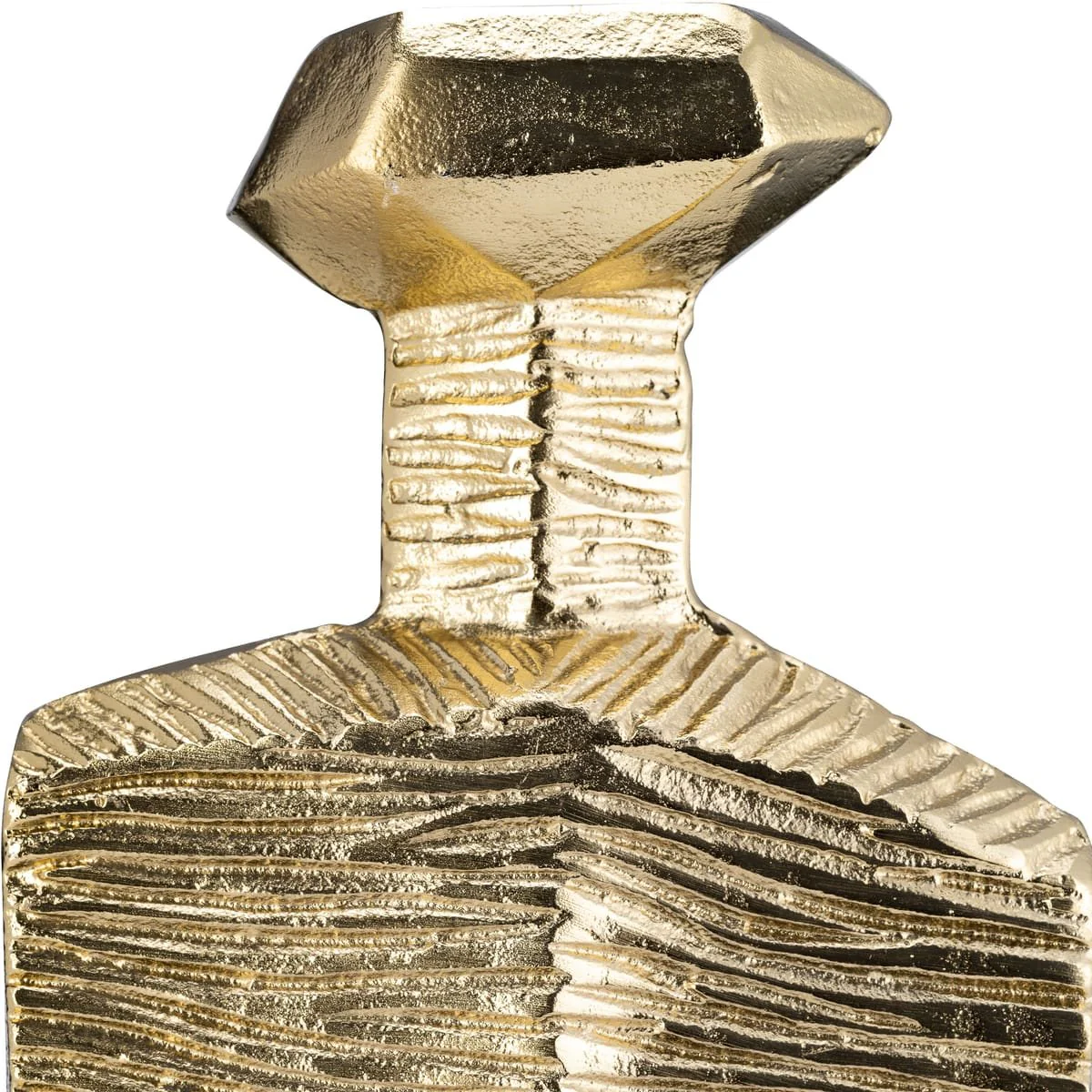Metal,16",rigged Vase,gold/black - Image 6