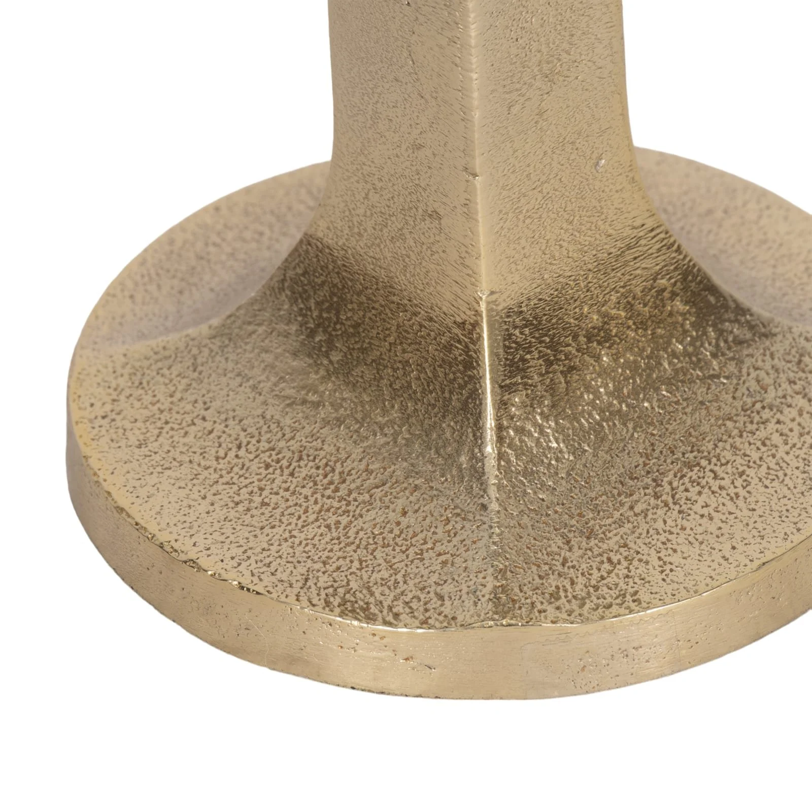 Metal, 16" Squared Off Taper Candleholder, Gold - Image 4