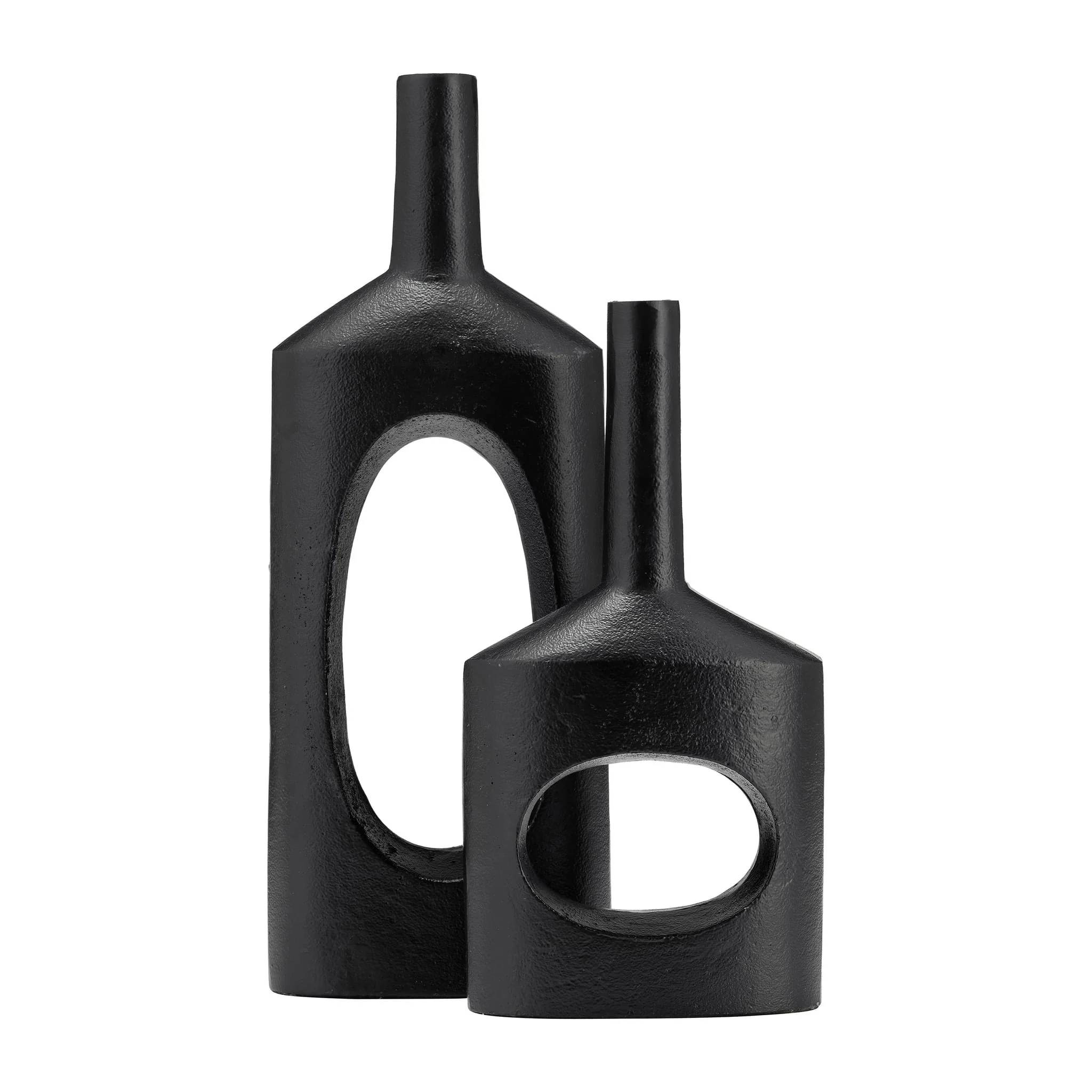 Metal,16"h,tall Modern Open Cut Out Vase,black - Image 10