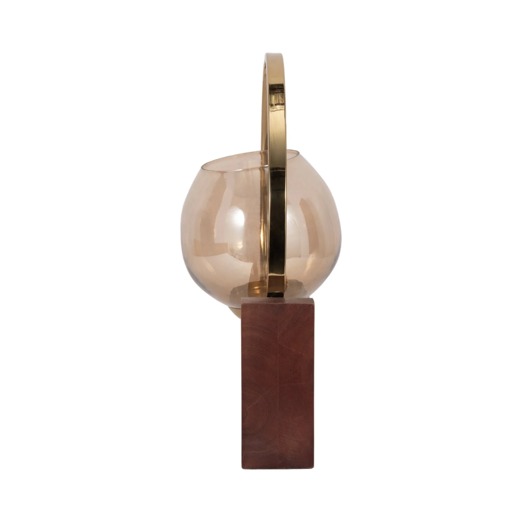 Metal, 17" Half-ring Candle Holder, Gold - Image 5