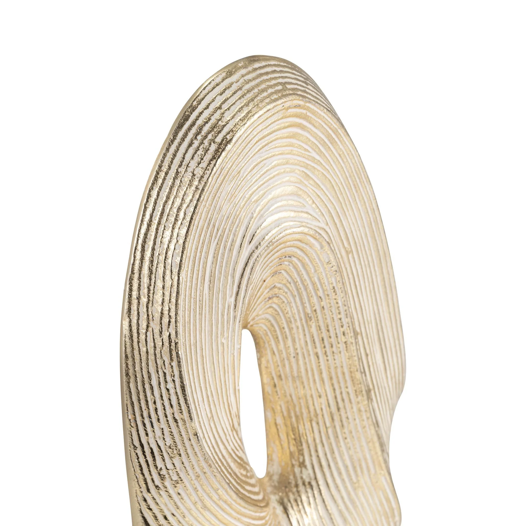Metal, 17" Oval Table Top Deco, Gold - Image 5