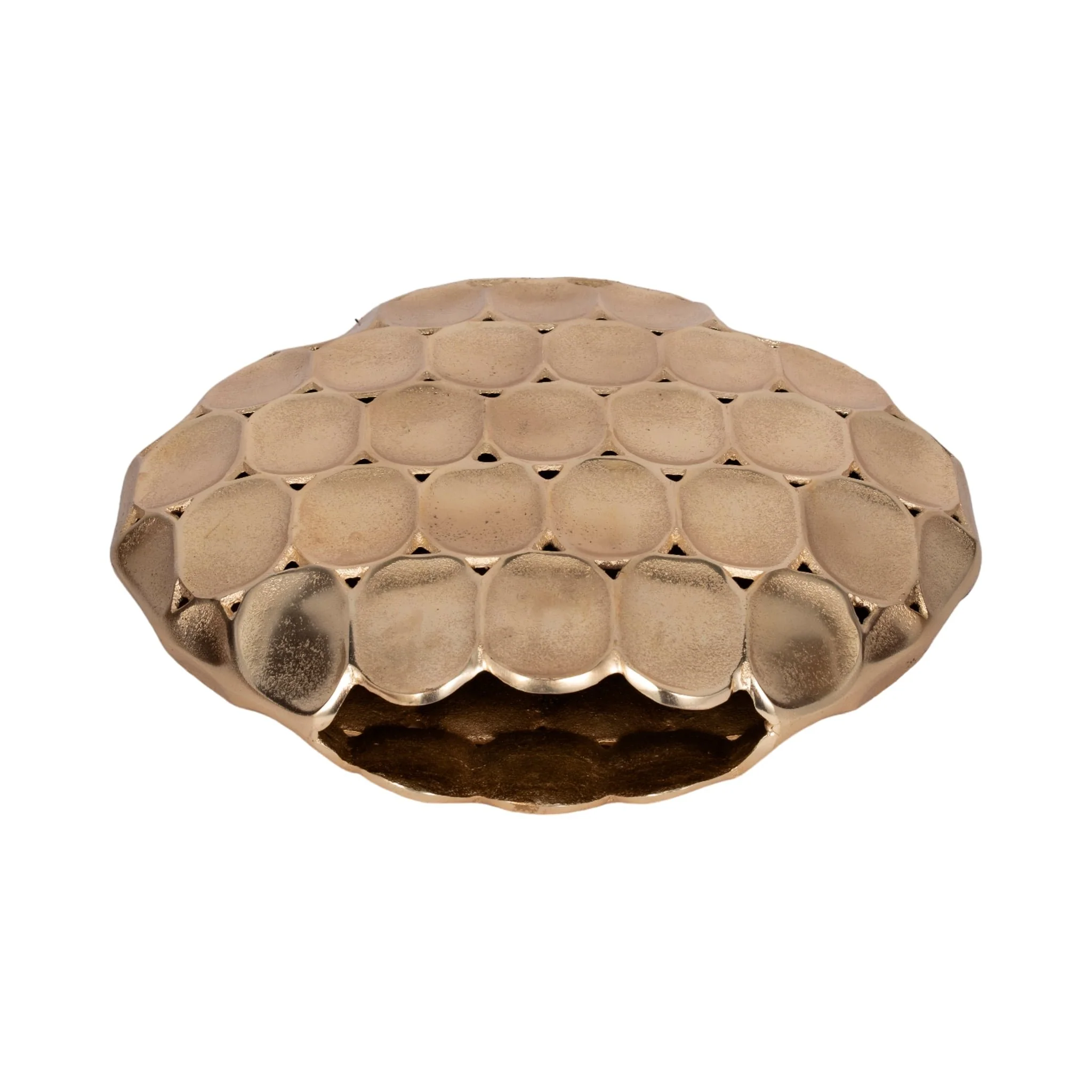 Metal, 17" Oval Vase, Champagne - Image 6