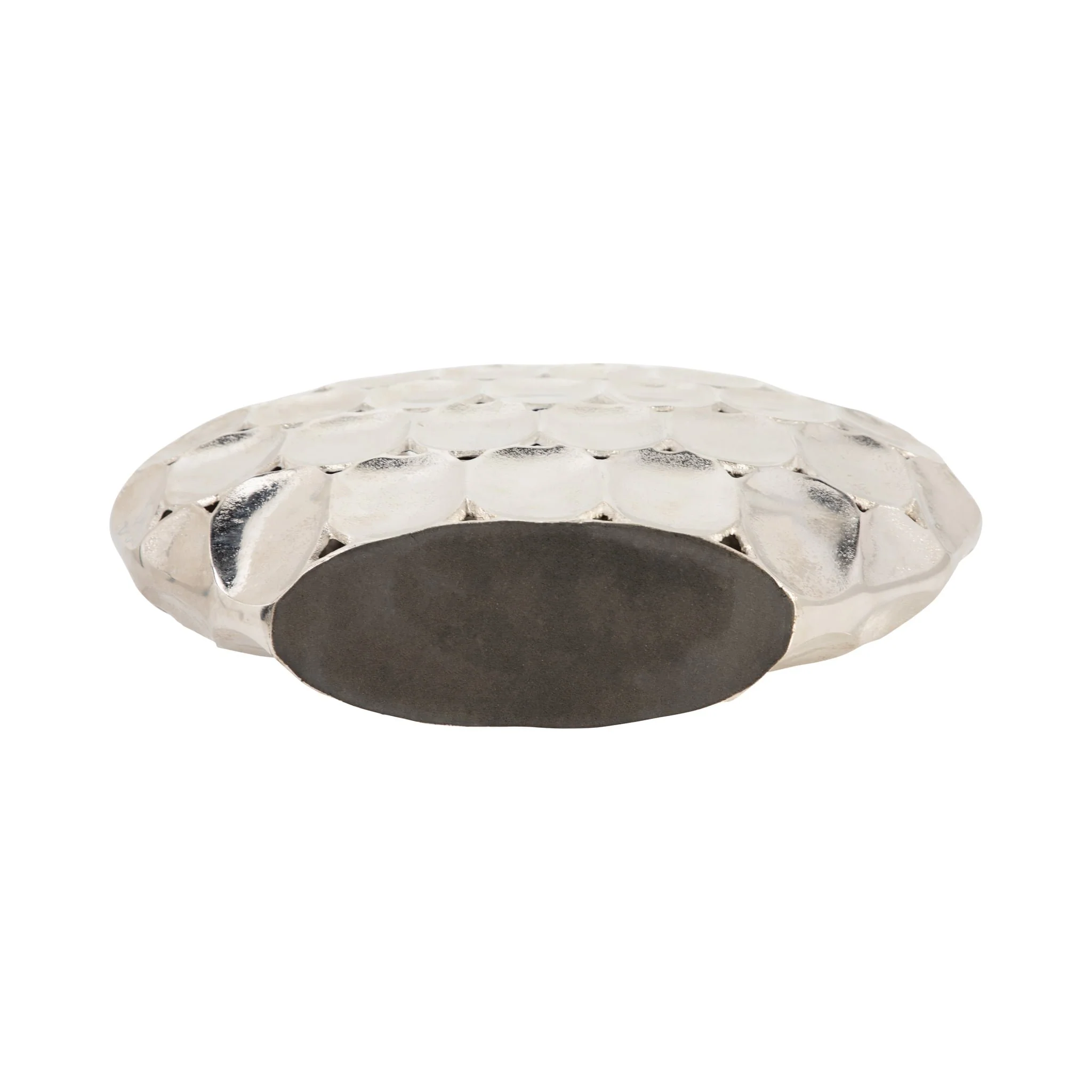 Metal, 17" Oval Vase, Silver - Image 7