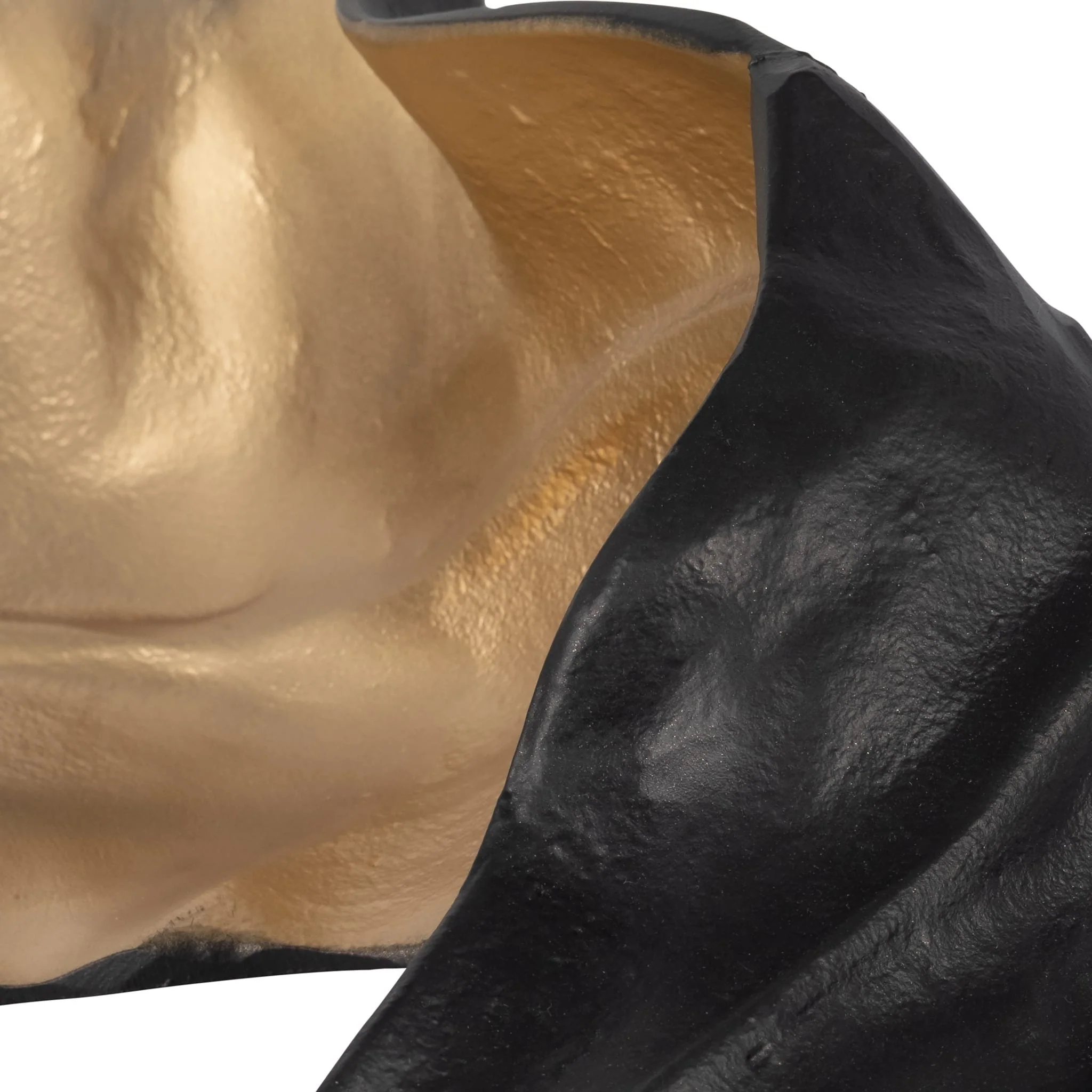 Metal 18" Curled Leaf, Black/gold - Image 5