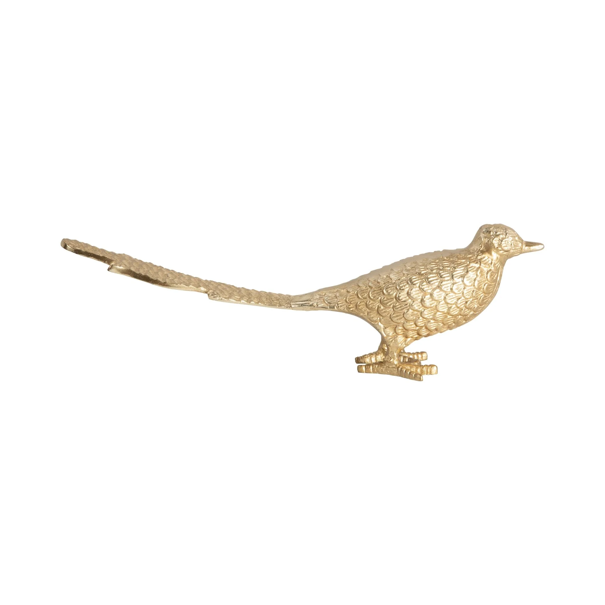 Metal, 18" Long Tailed Bird Deco. Gold - Image 4