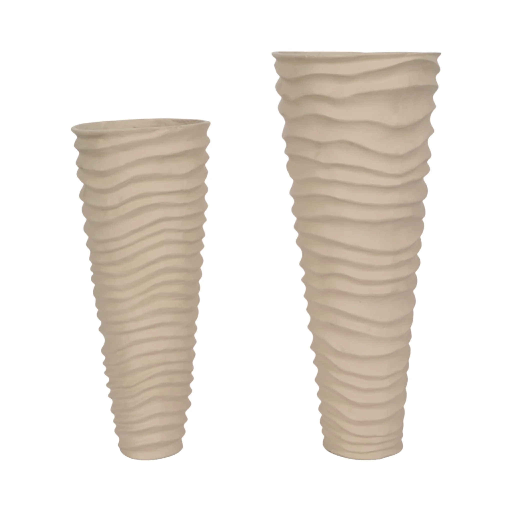 Metal 18", Rugged Vase, Ivory/nickel - Image 7