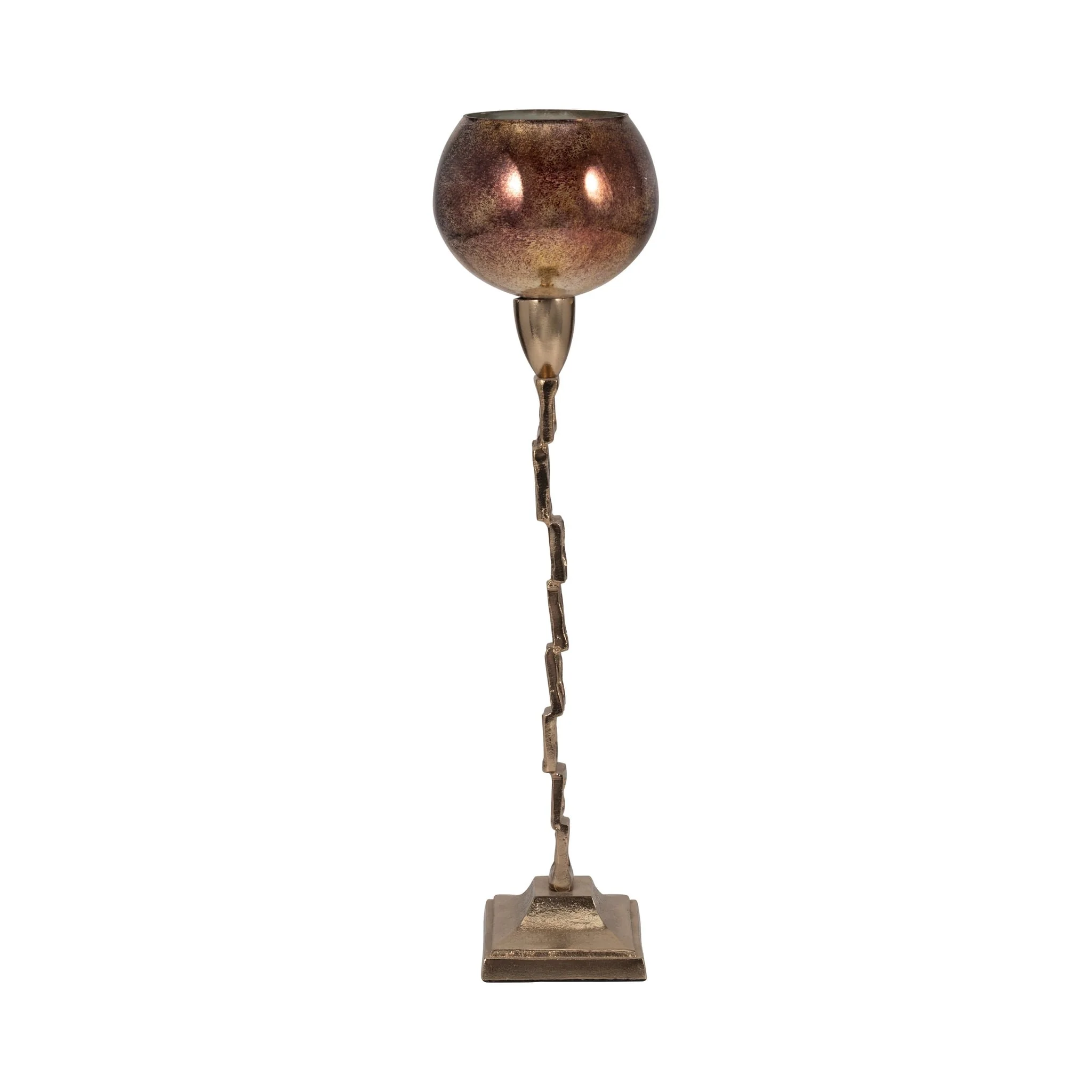Metal, 18" Tealight Holder W/ Base, Gold - Image 3