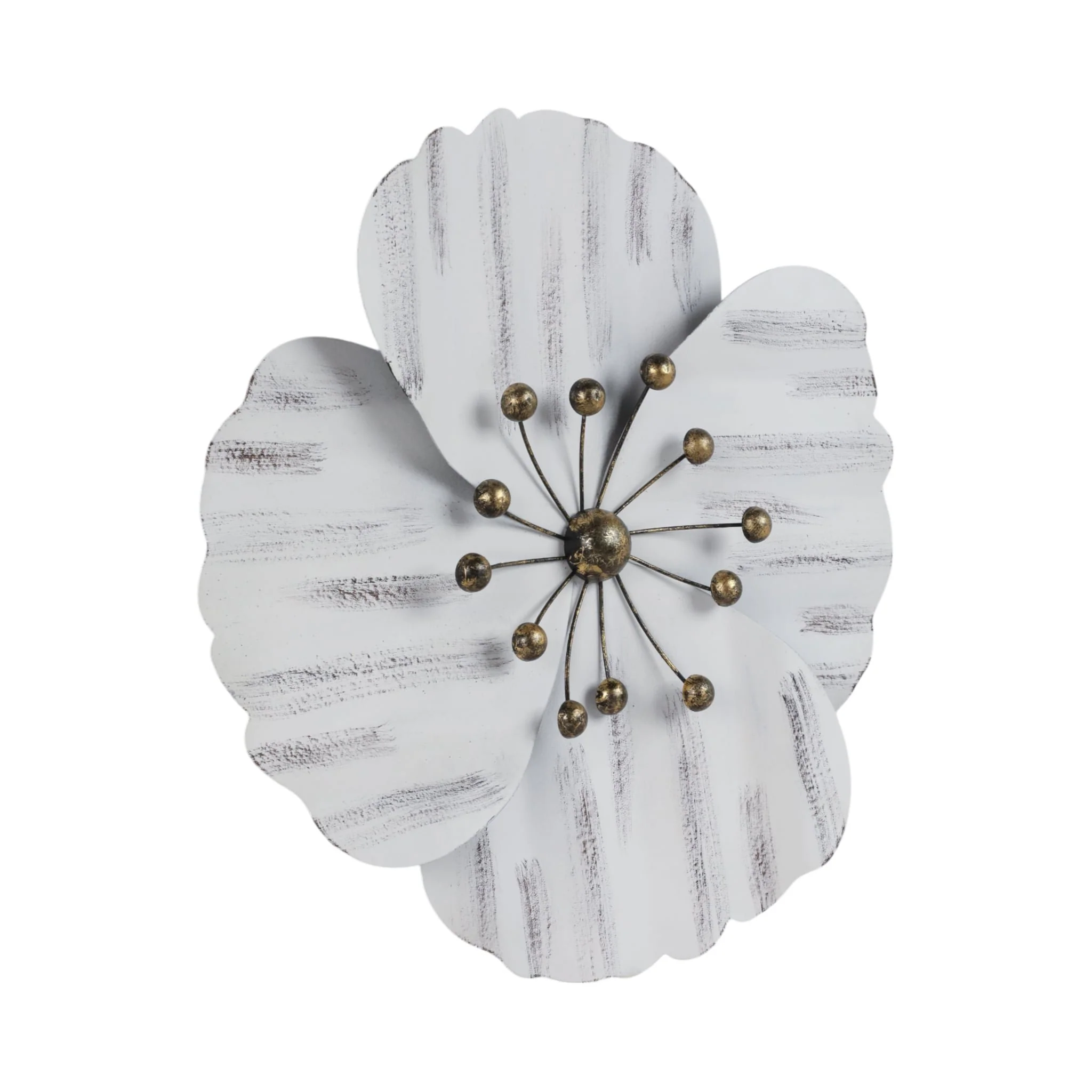 Metal 18" Wall Flower, White,wb - Image 2